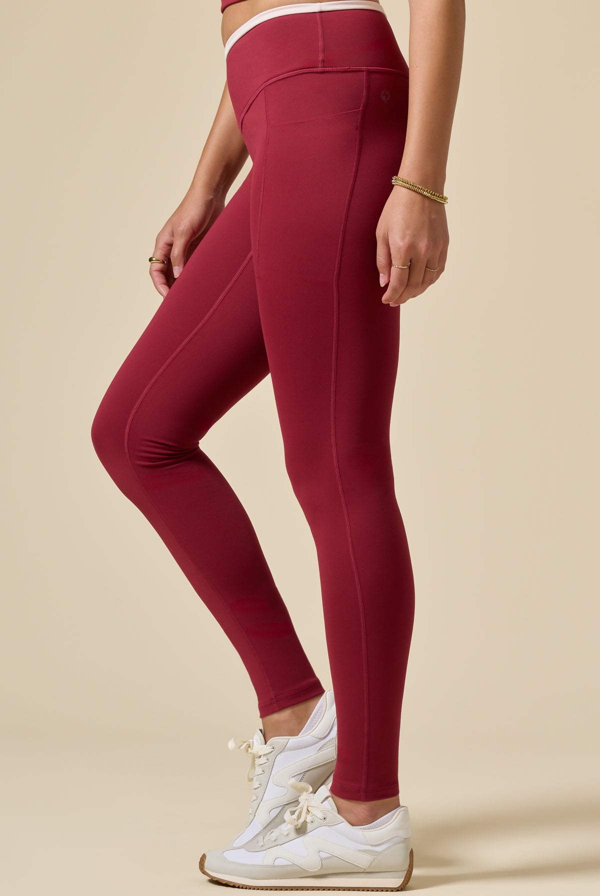 Crisscross Hourglass® Legging with Pockets - Ruby Contrast
