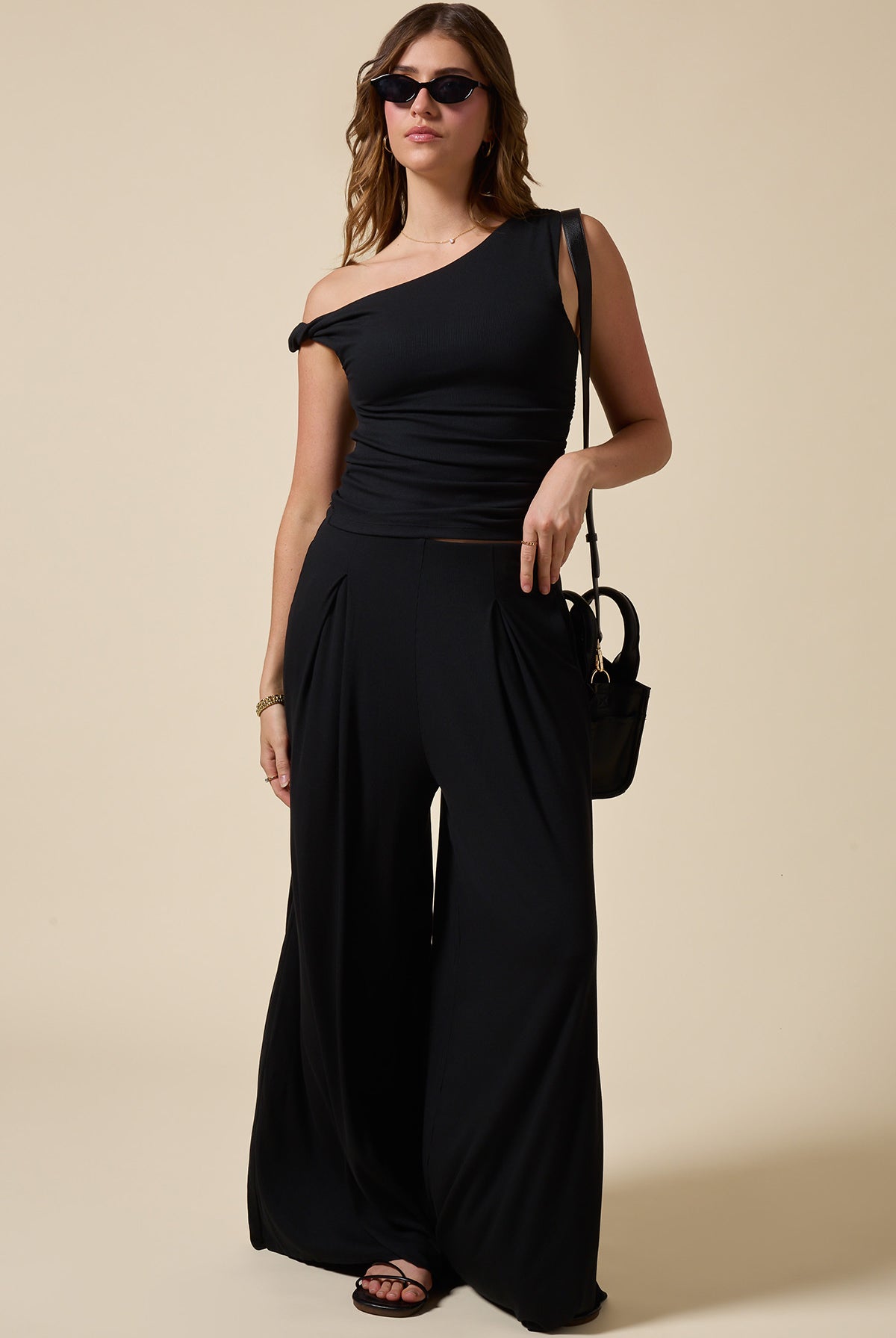 Go With The Flow Twisty Top - Black