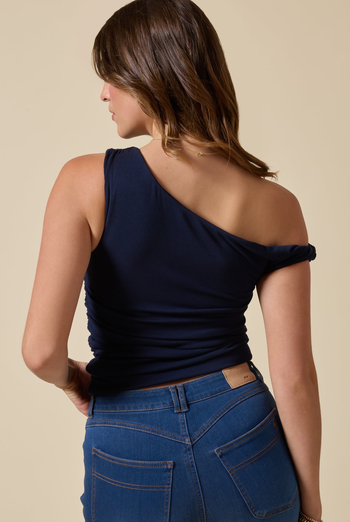 Go With The Flow Twisty Top - Cosmic Navy