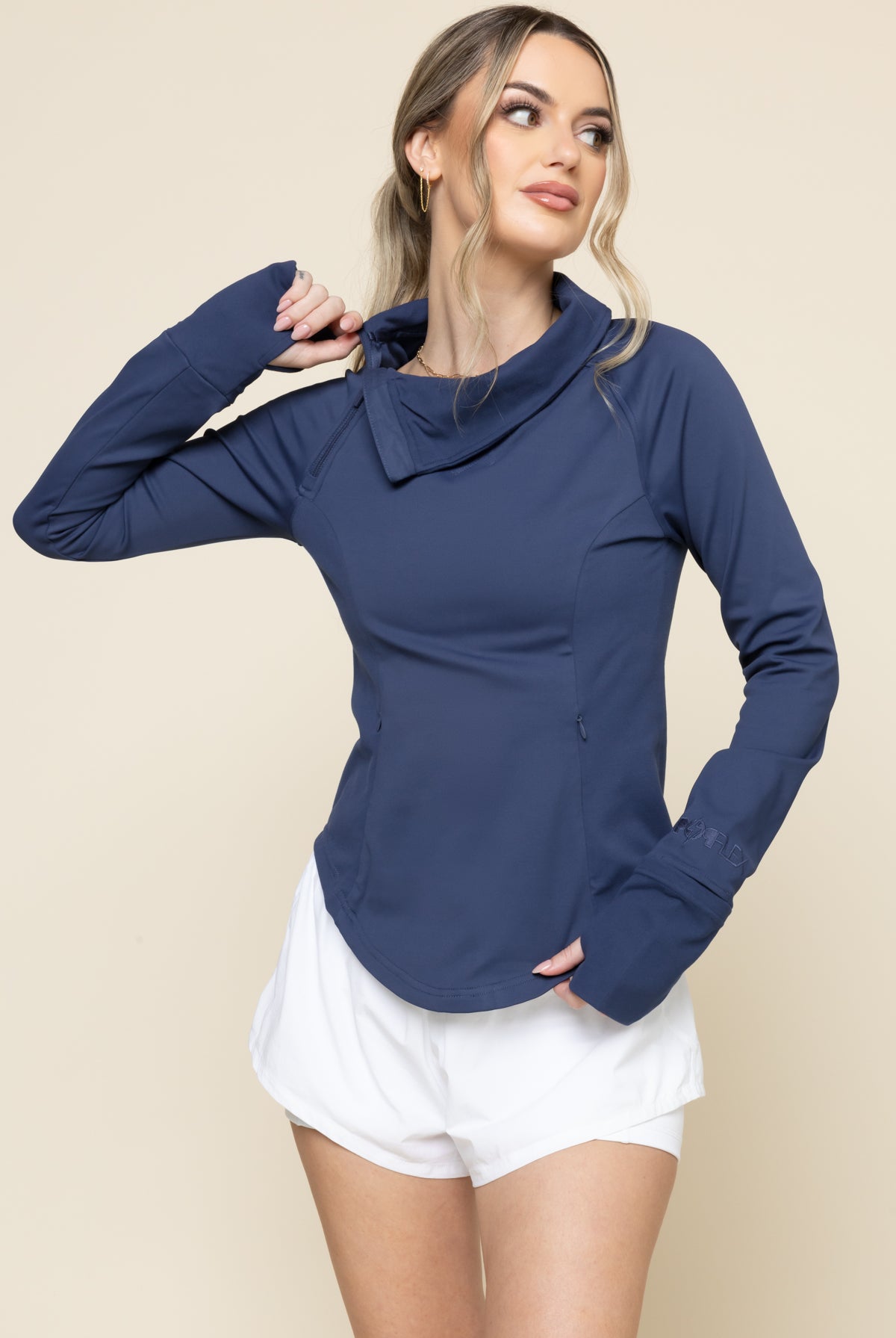 Chasing Pavements Mockneck Pullover - Night Sky