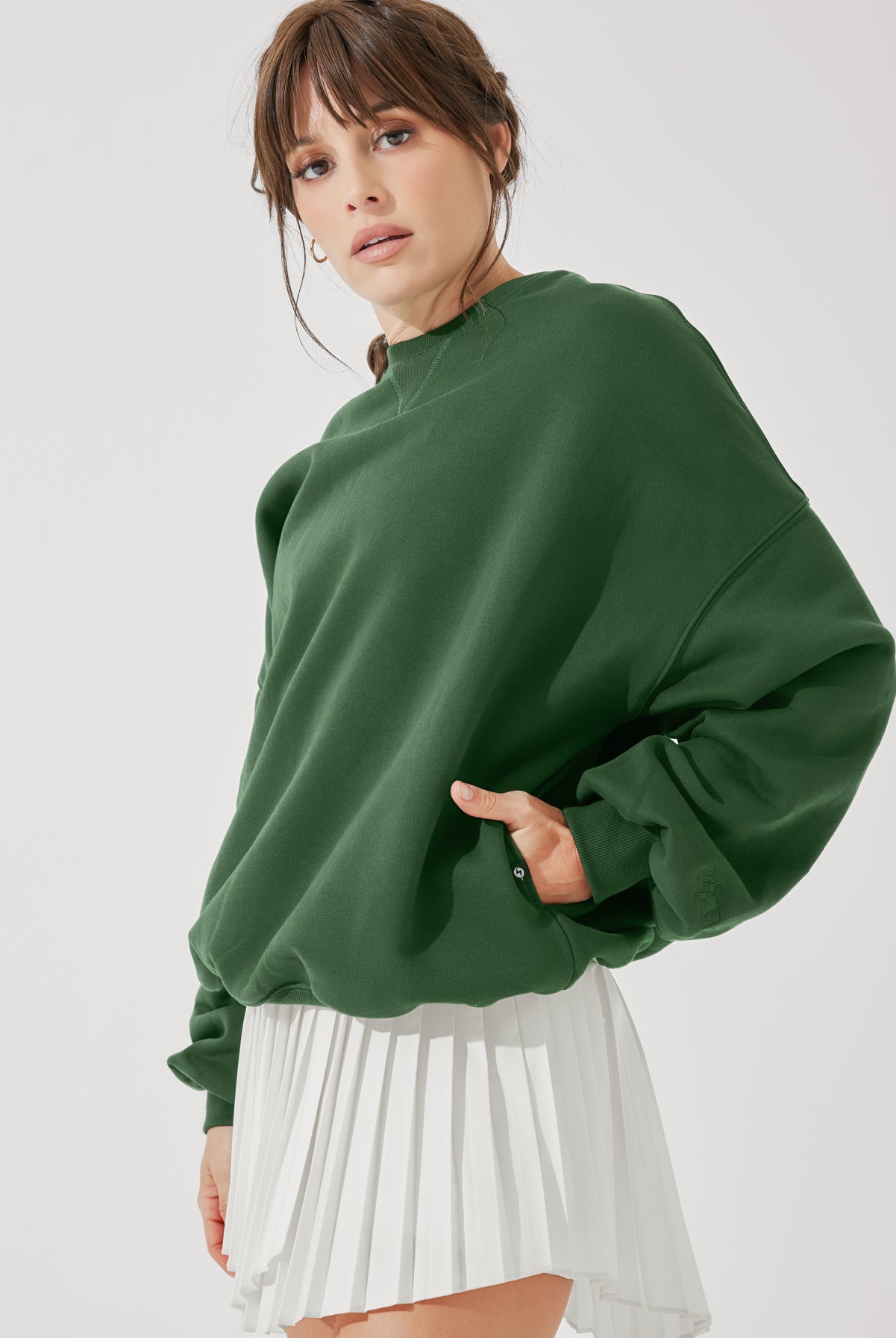 Cloud Crewneck Sweater - Fern Green