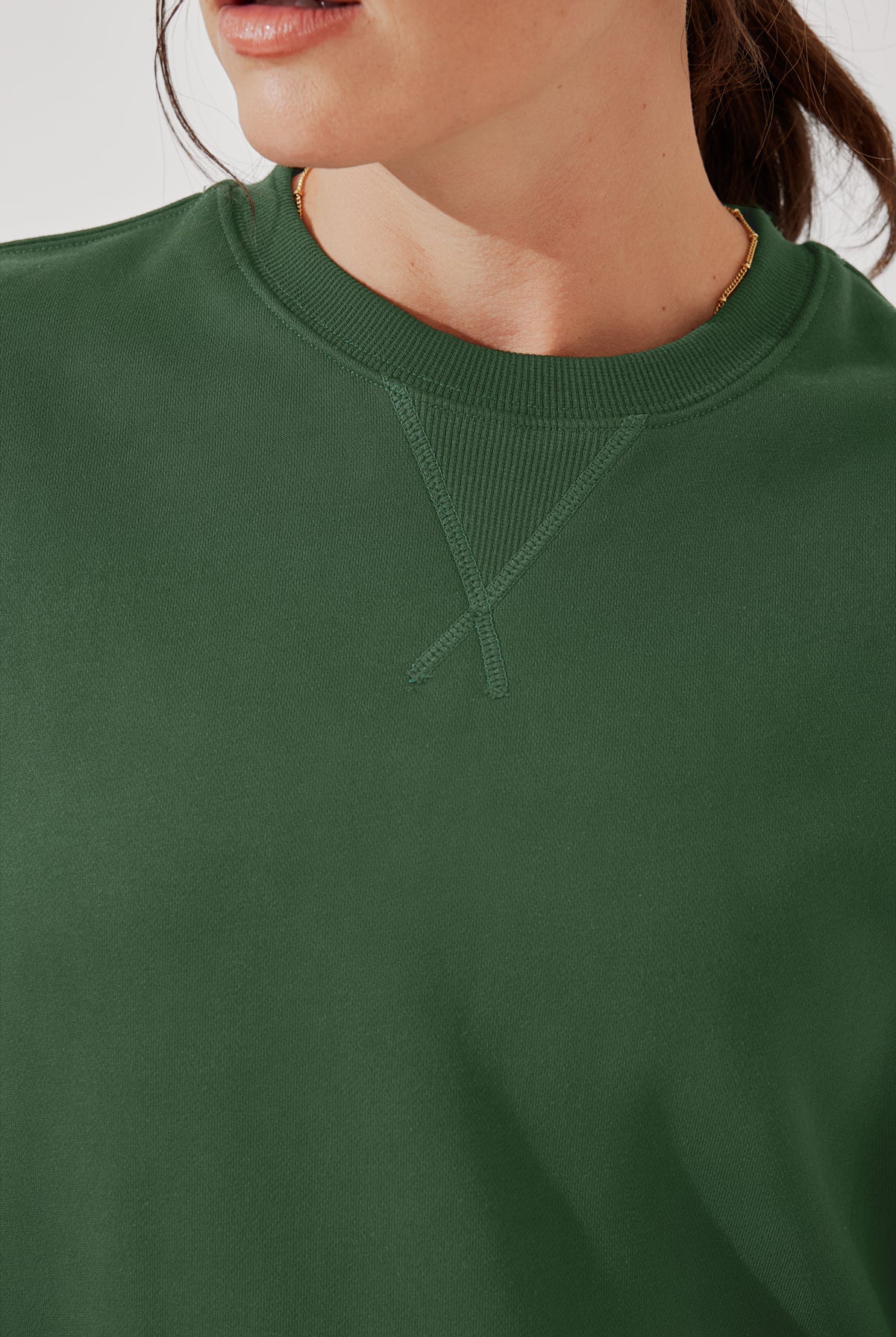 Cloud Crewneck Sweater - Fern Green