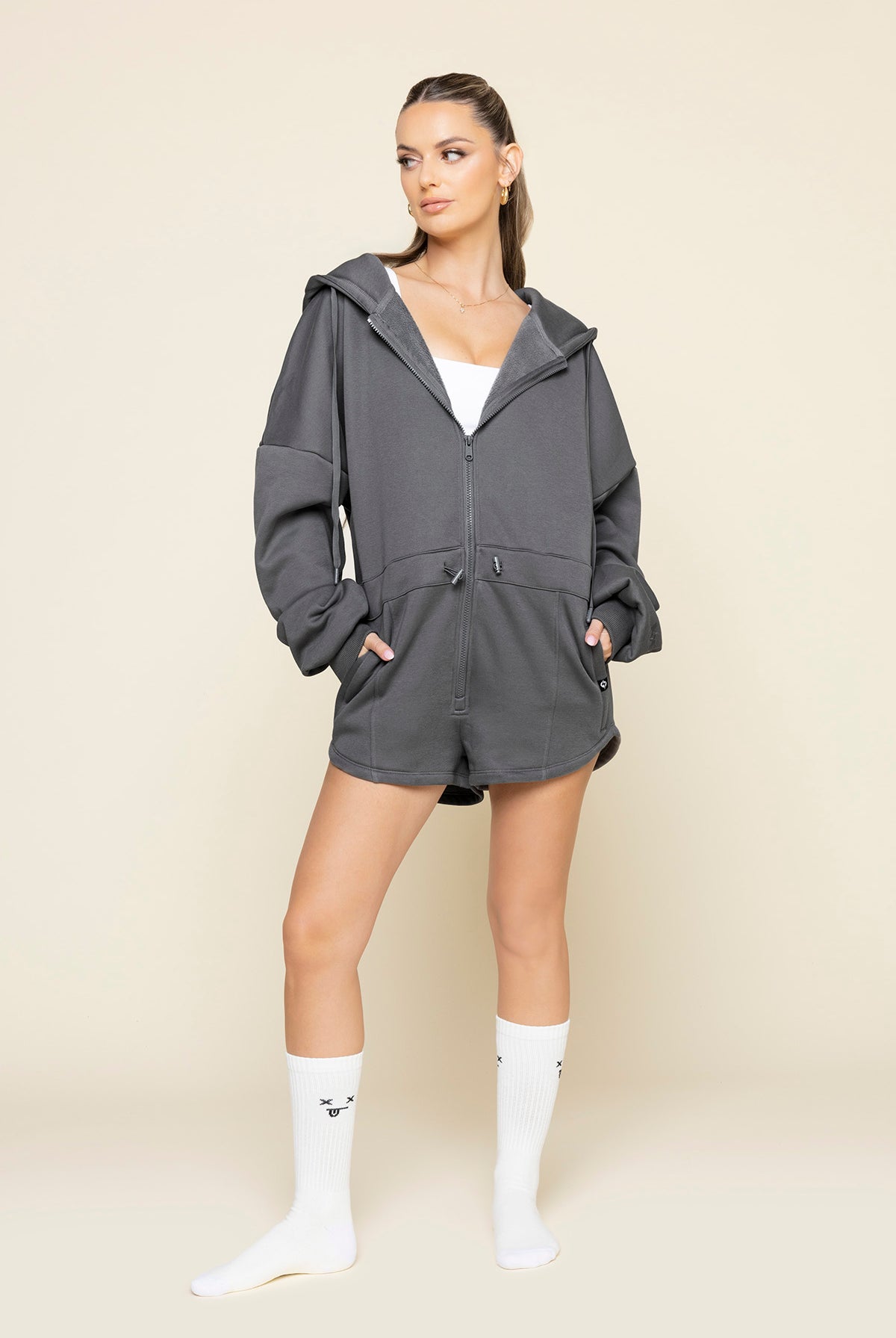 Cloud Romper - Smoke