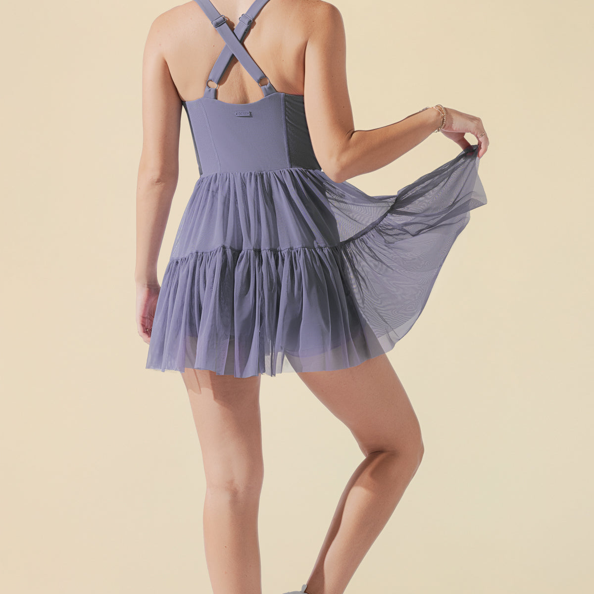 popflex corset dress Corset Pirouette Dress, Ivory, L, Cute & Chic Dress for Figure Skating, Ballet, Tennis Or Yoga w/ Pockets, Removable Padding & Wide Neckline