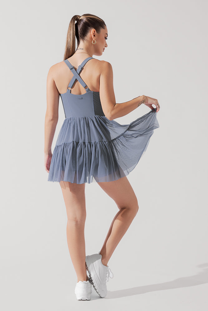 Corset Pirouette Dress - Blue Mist