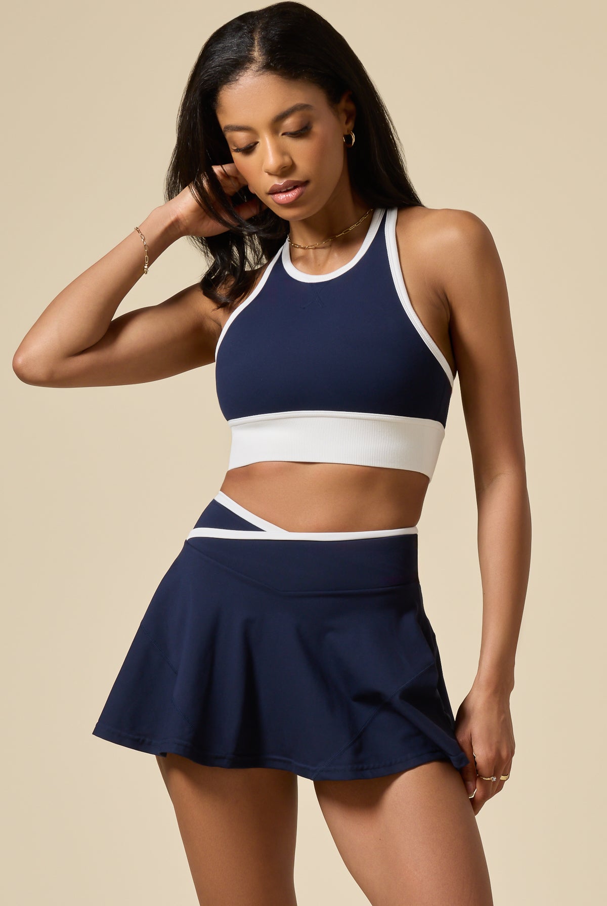 Crisscross Hourglass® Twirl Skort - Cosmic Navy Contrast