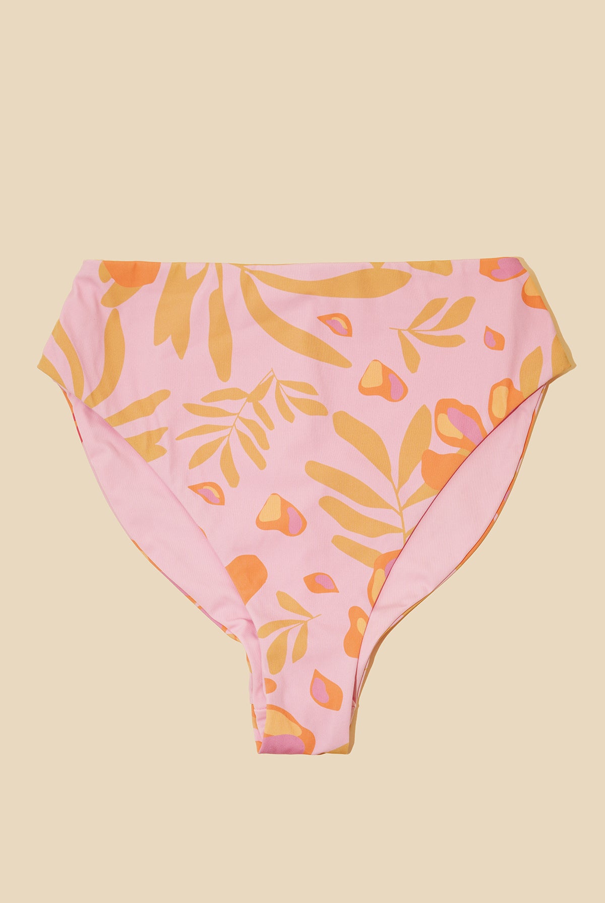 High Tide Reversible Cheeky Bikini Bottom - Pink Tropics