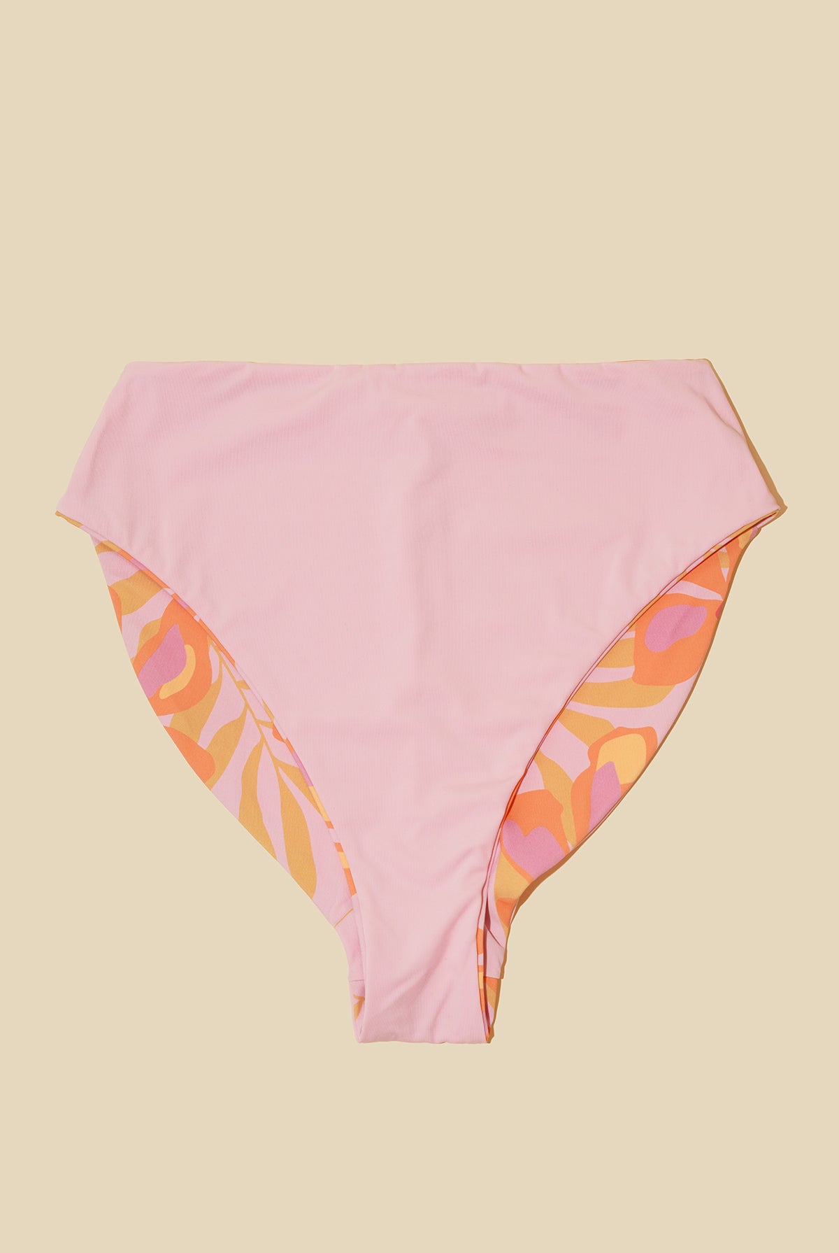 High Tide Reversible Cheeky Bikini Bottom - Pink Tropics