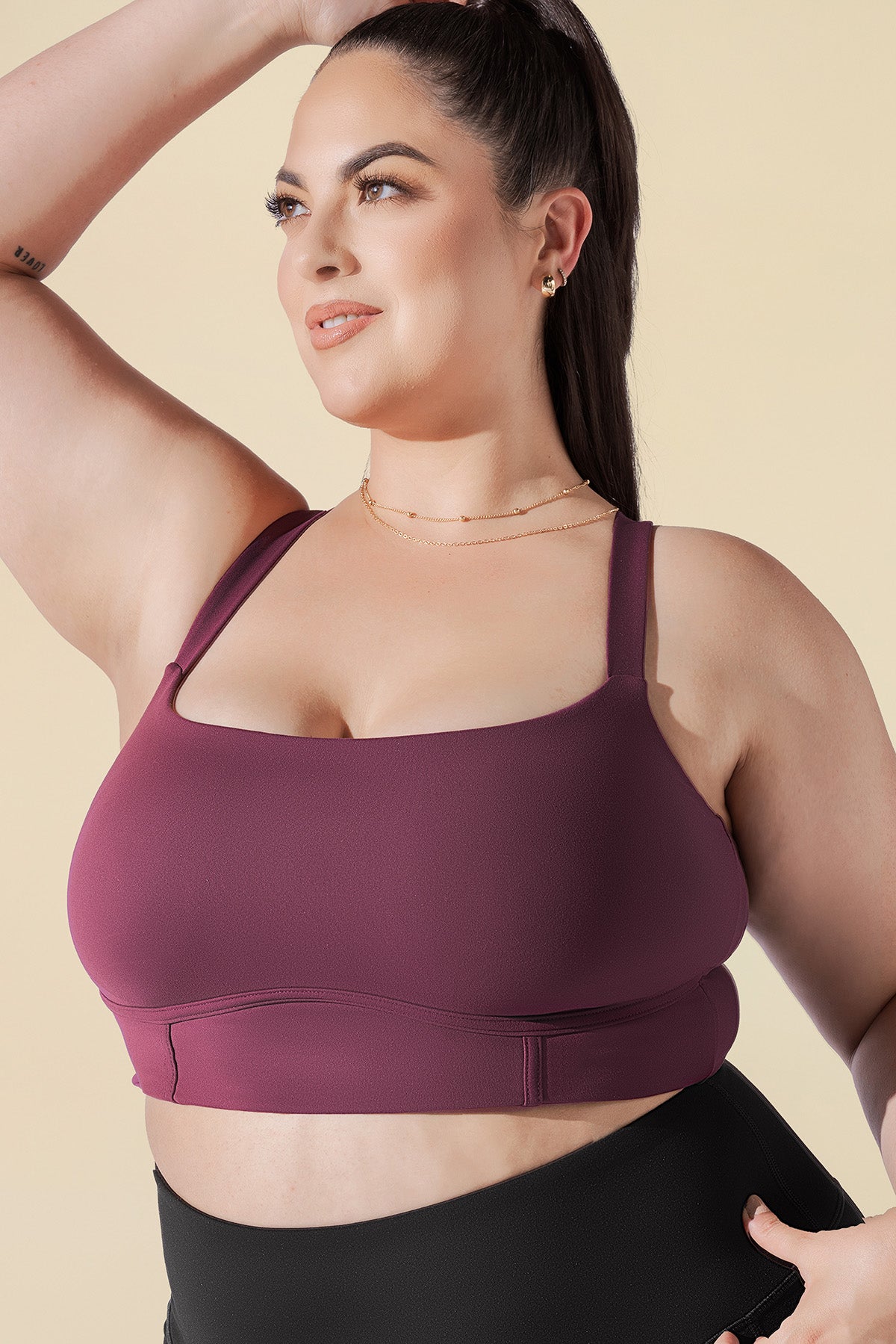 Daphne Corset Crop Top - Plum
