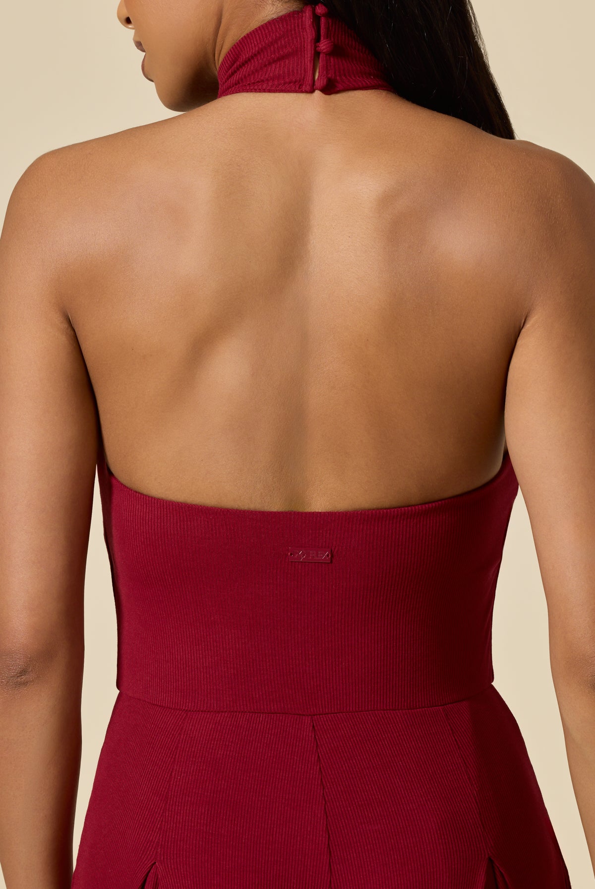 Mockneck Go With The Flow Jumpsuit - Deep Cherry