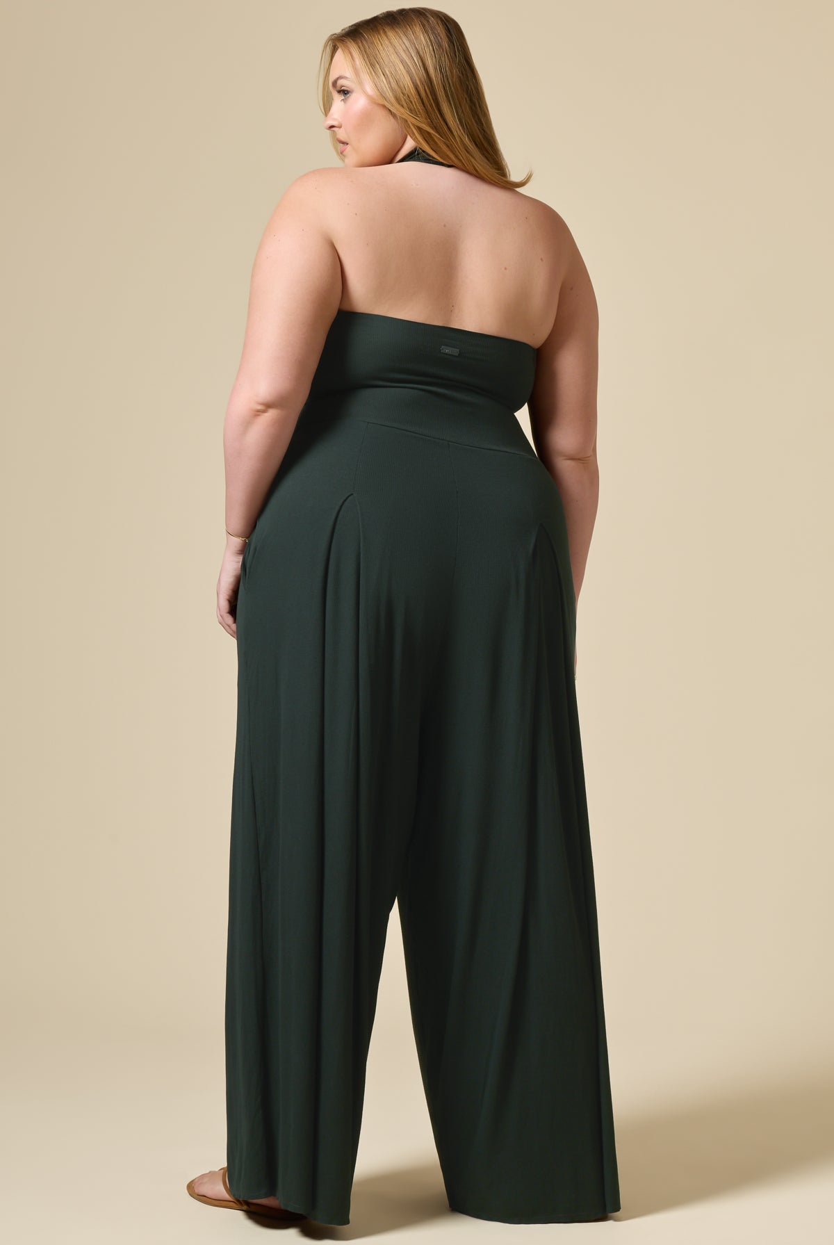 Mockneck Go With The Flow Jumpsuit - Deep Forest