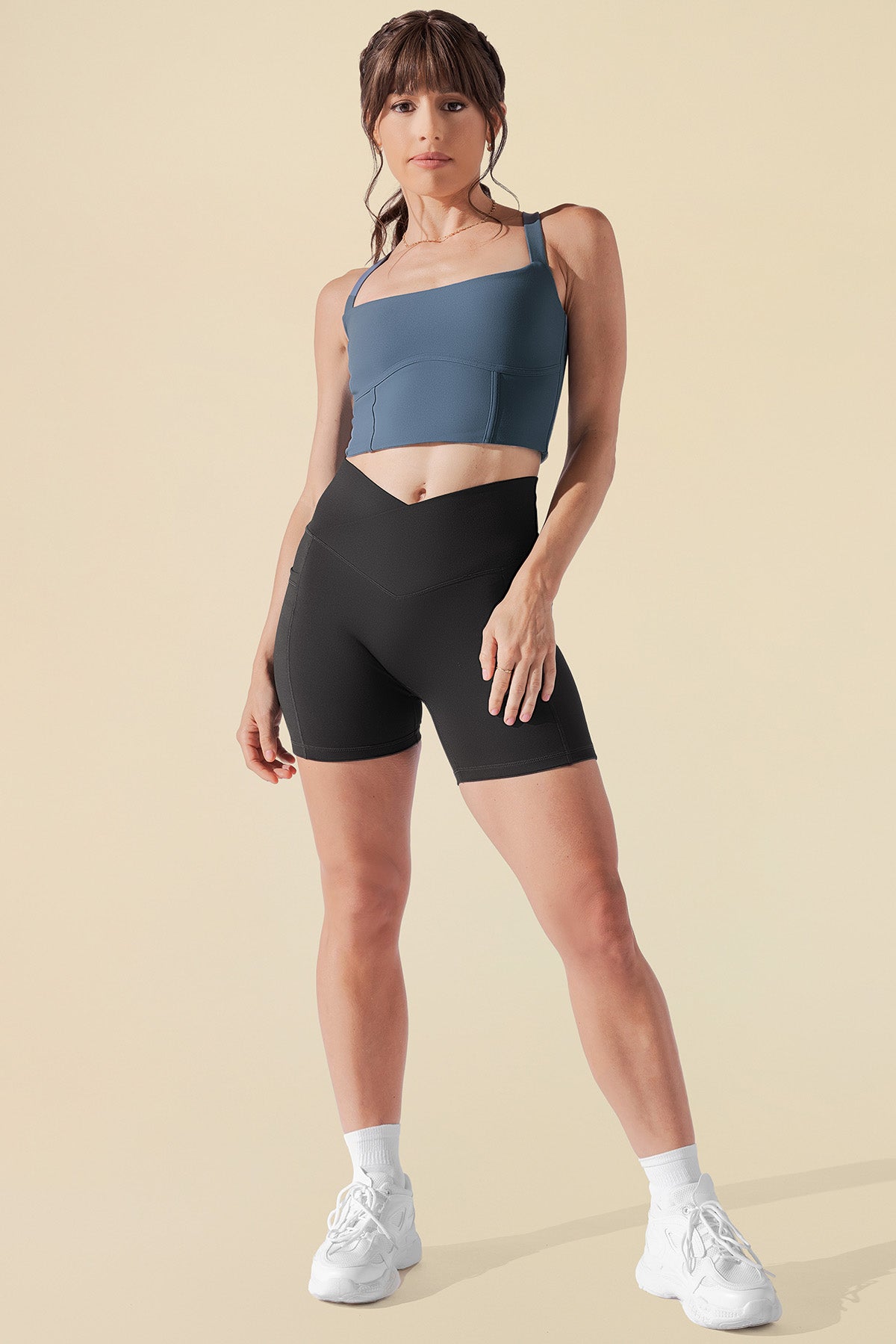 Daphne Corset Crop Top - Indigo Teal