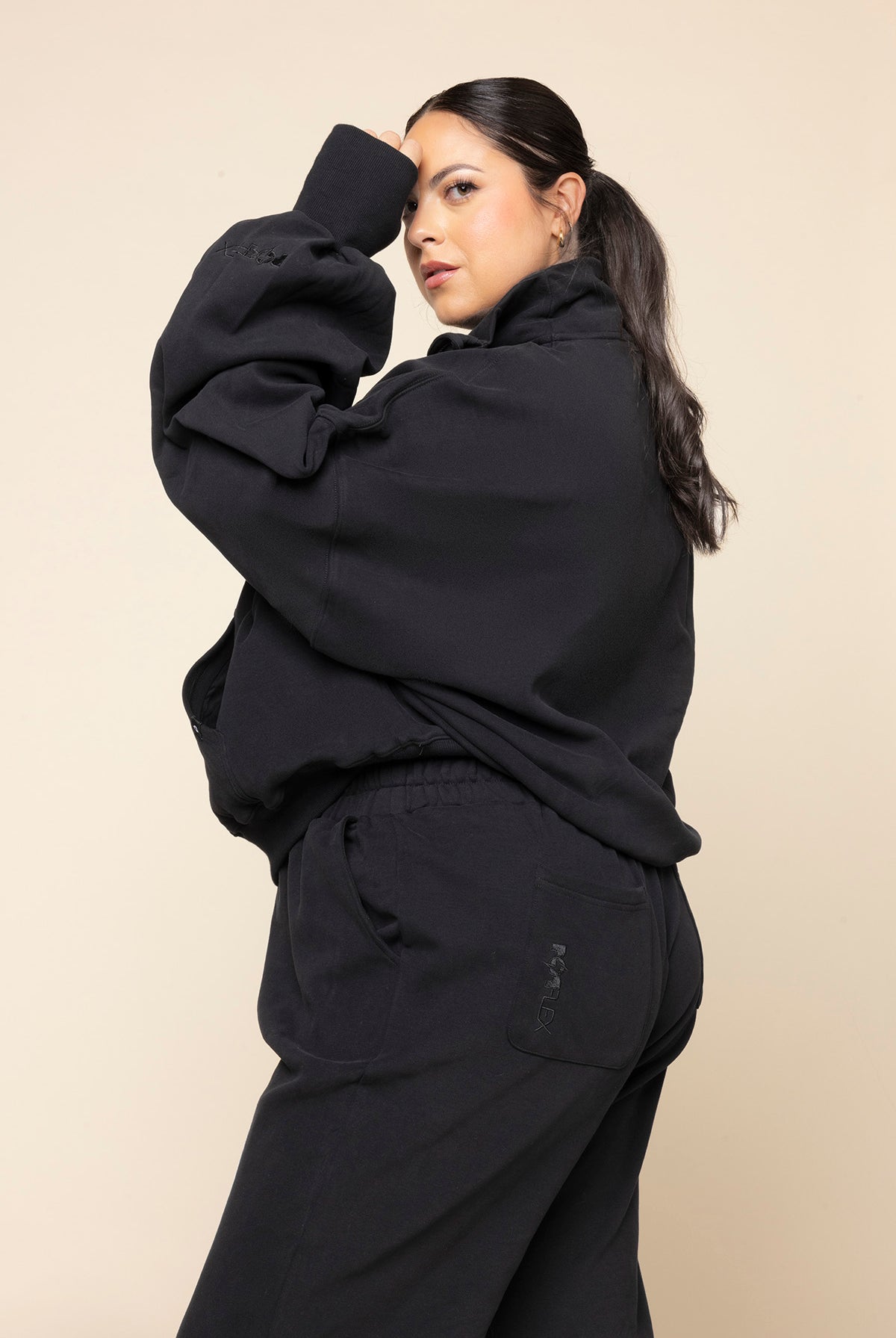 Ooey Gooey Half Zip Sweater - Black