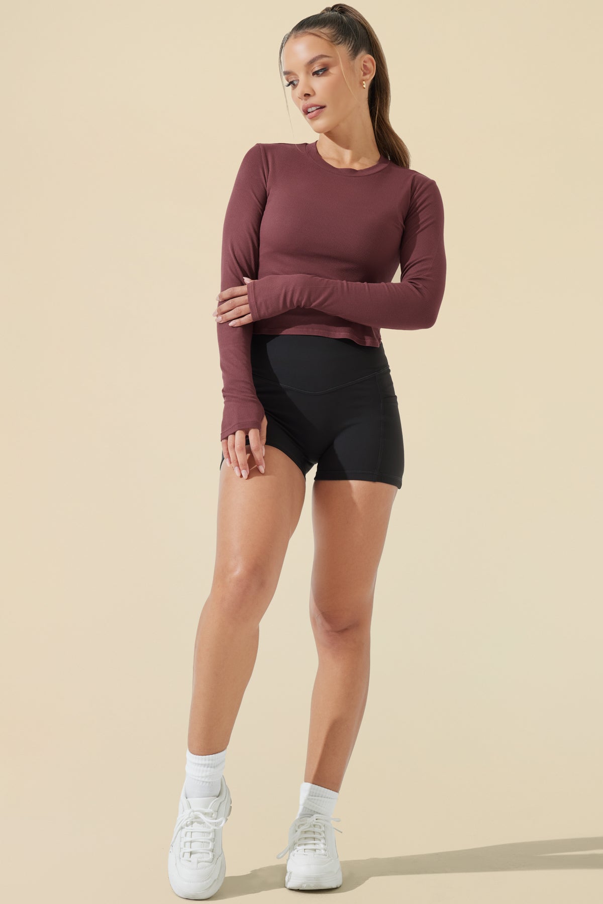 Refine Long Sleeve Top - Rose Clay
