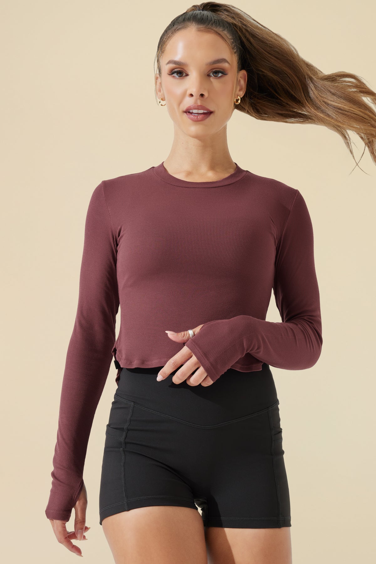 Refine Long Sleeve Top - Rose Clay