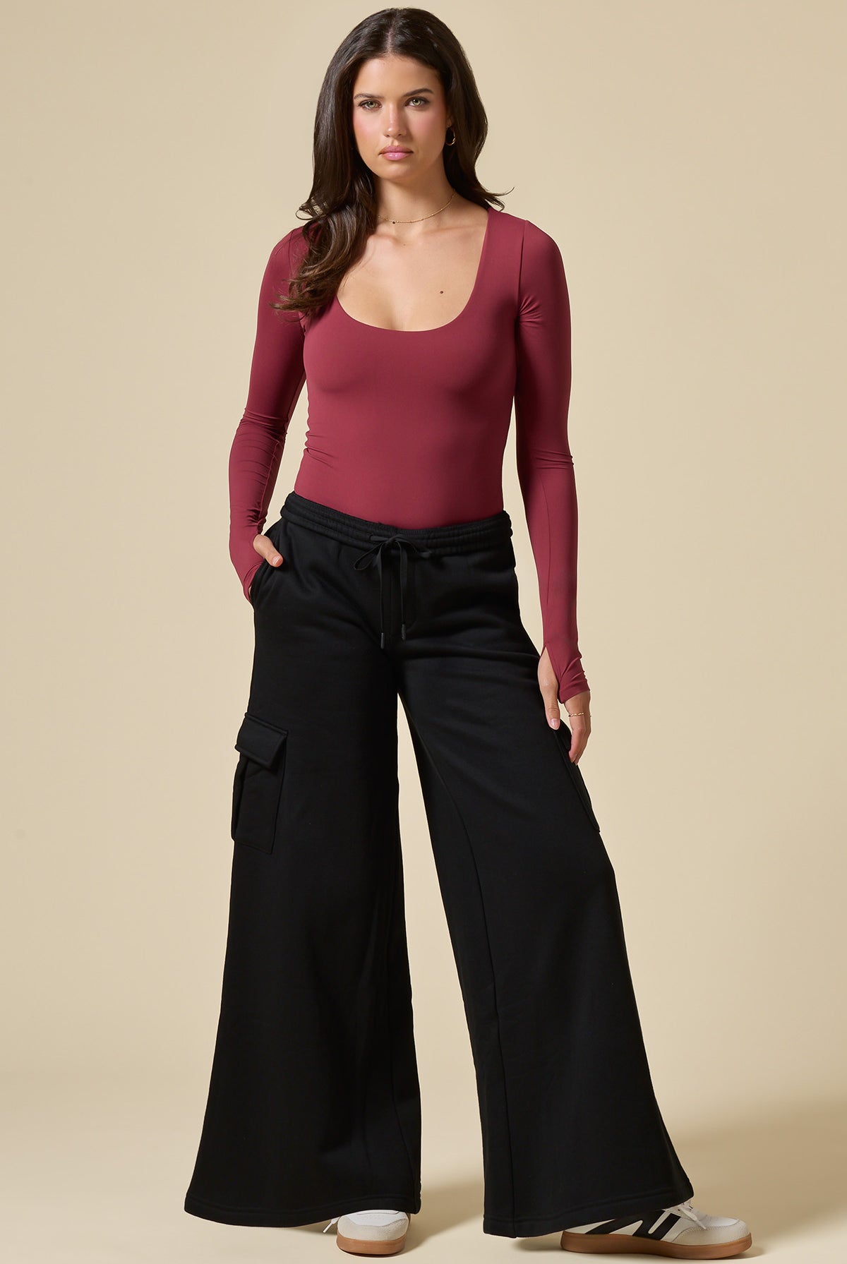Next to Nothing Scoop Bodysuit - Crimson