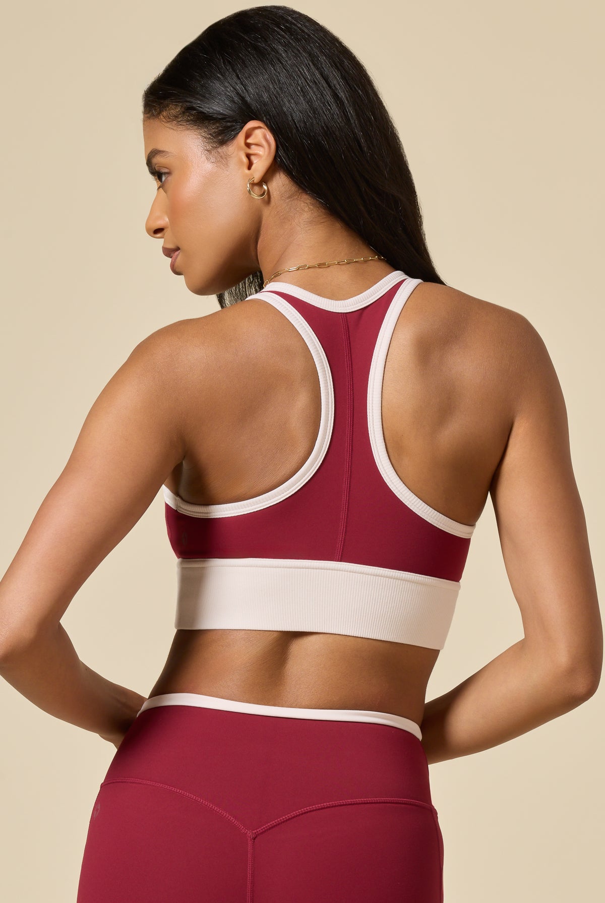 Sweat Sesh Crop Top - Ruby Contrast