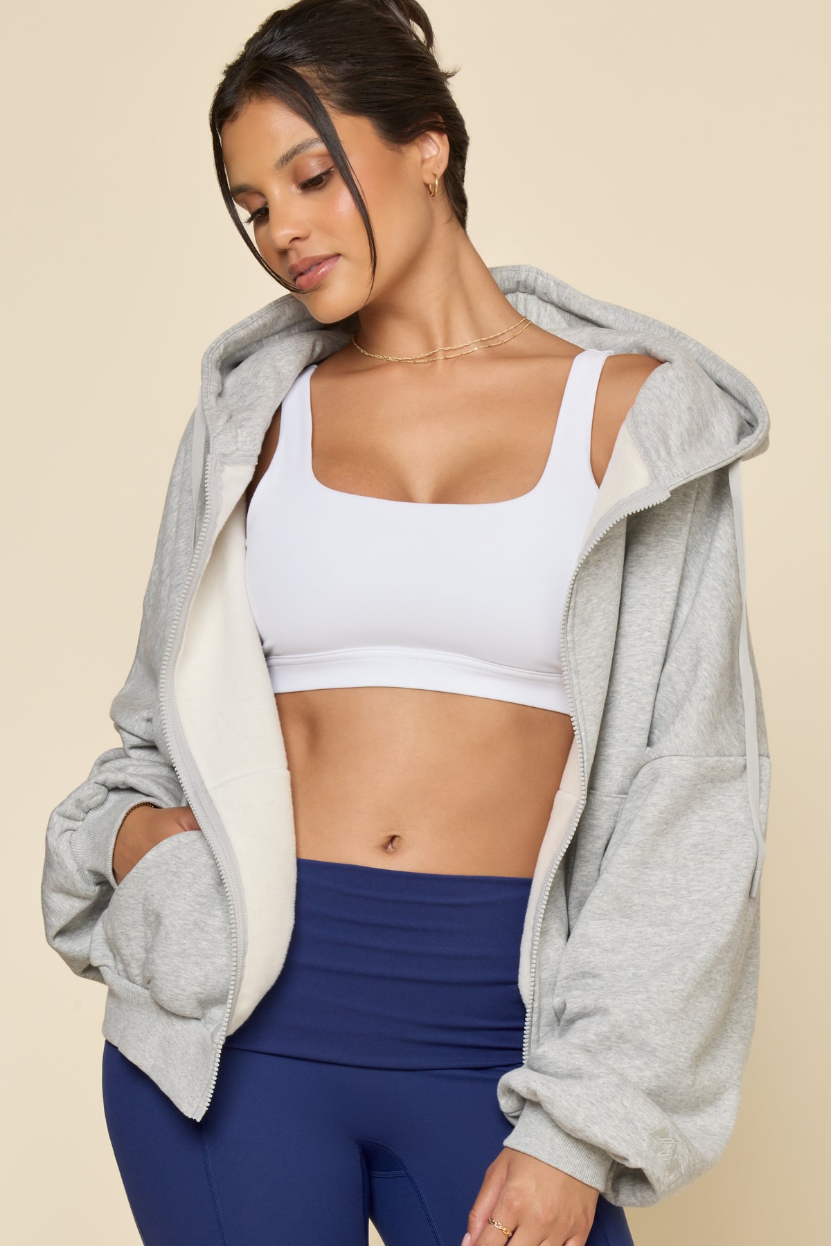 Zip Cloud Hoodie - Heather Grey – POPFLEX®