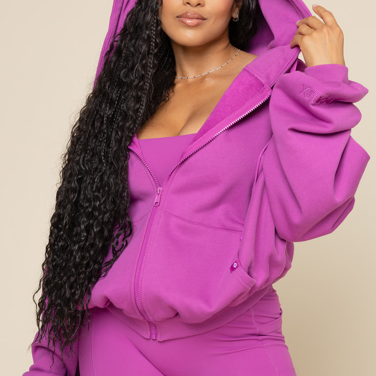 Zip Cloud Hoodie - Royal Orchid