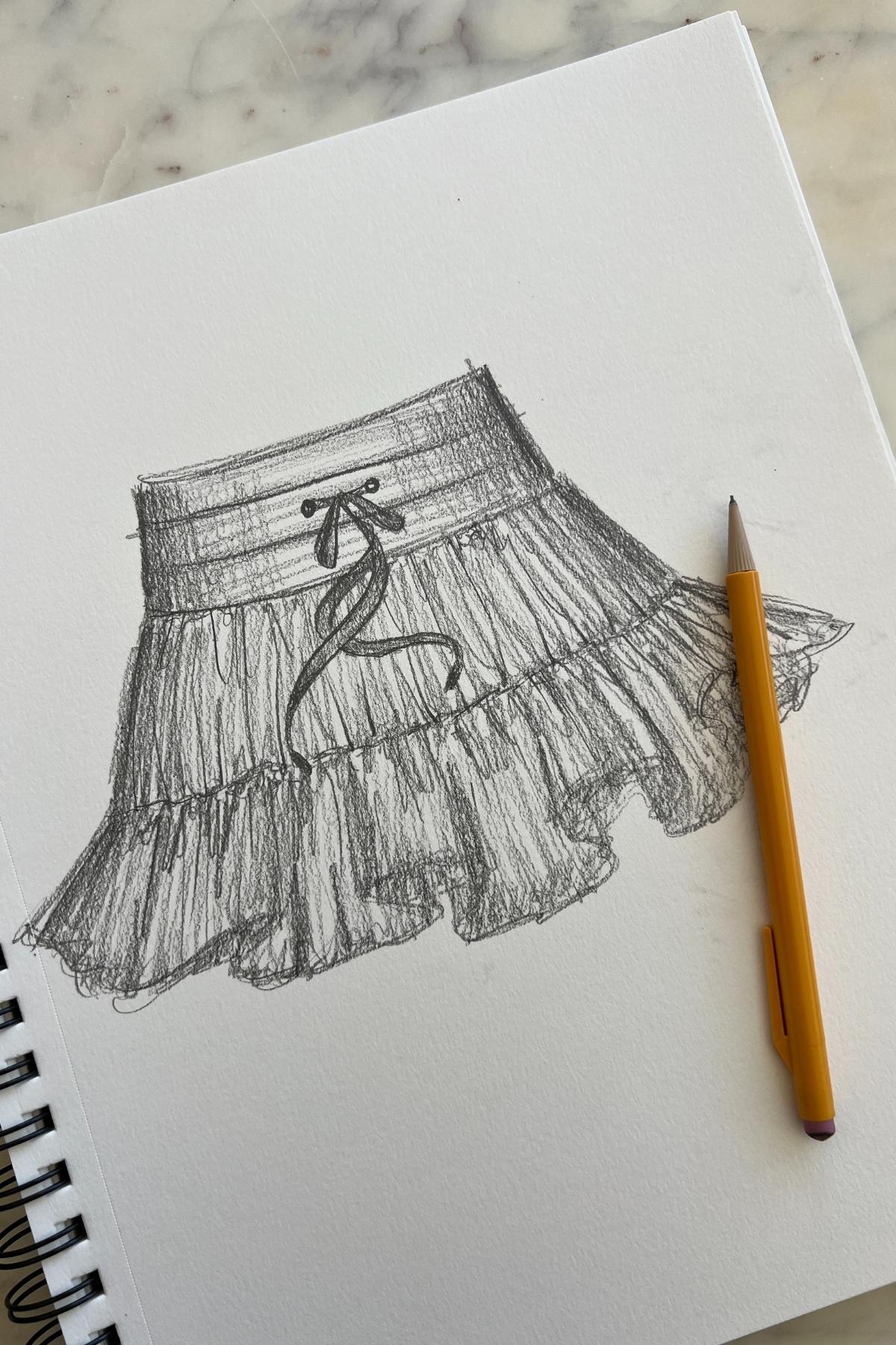Pirouette skort sketch popflex