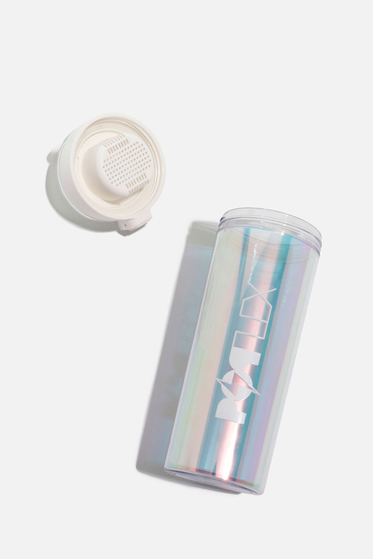 Iridescent Shaker Bottle - Cream