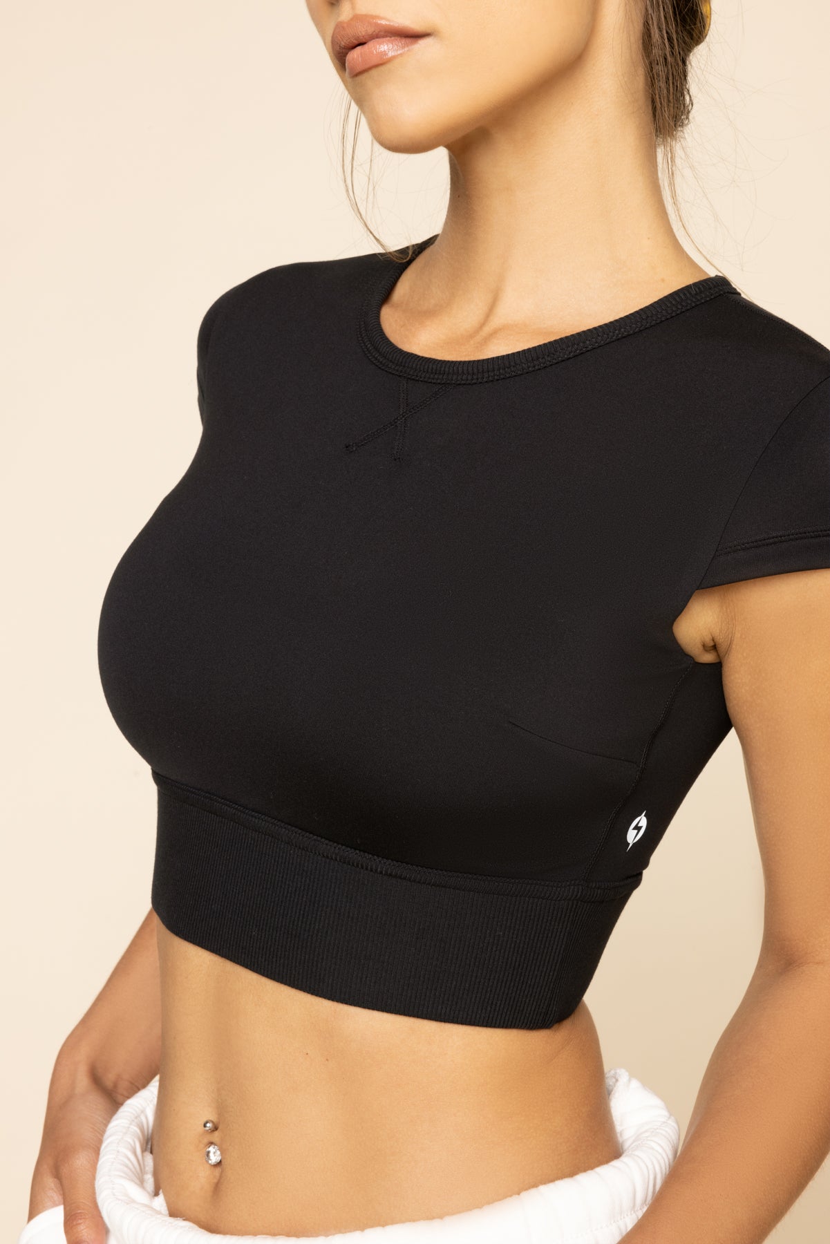 Baby Crop Tee - Black