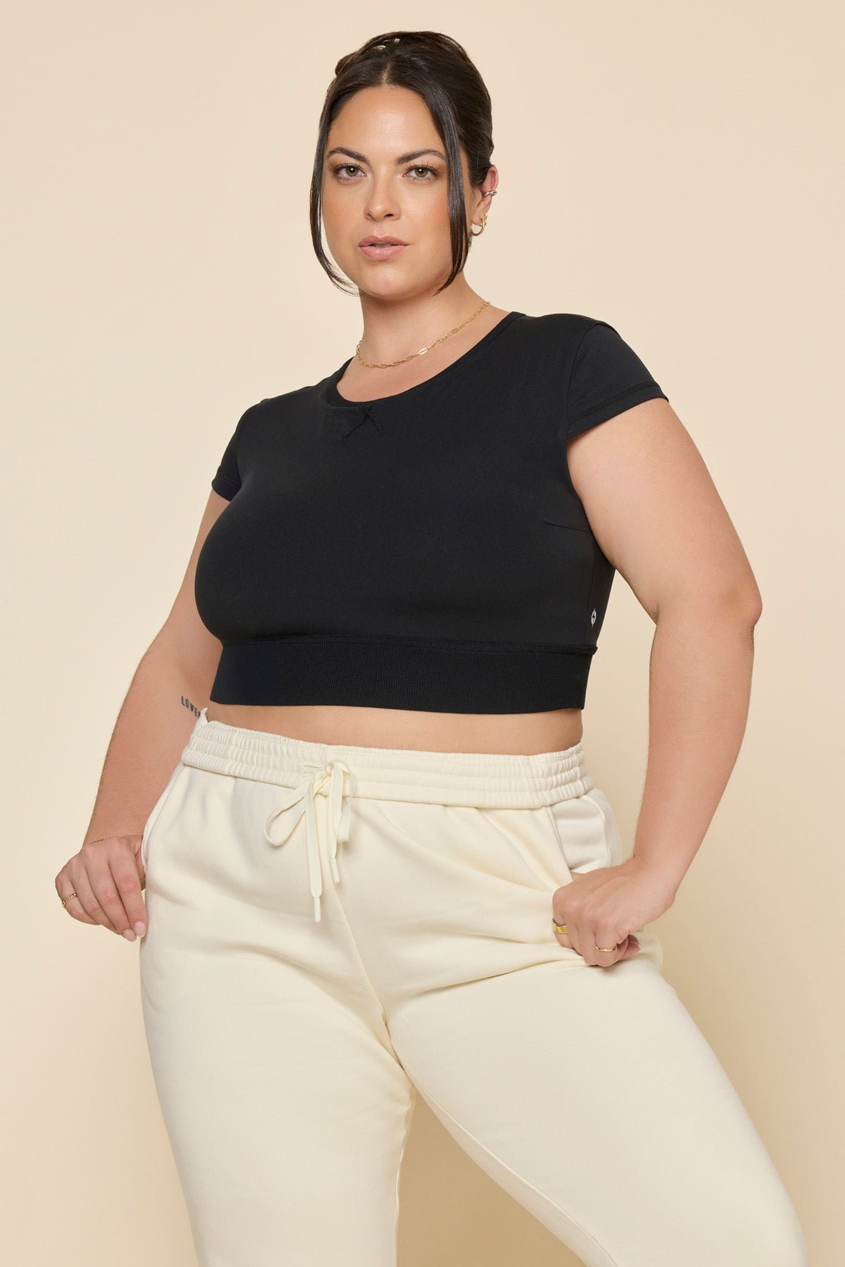 Baby Crop Tee - Black