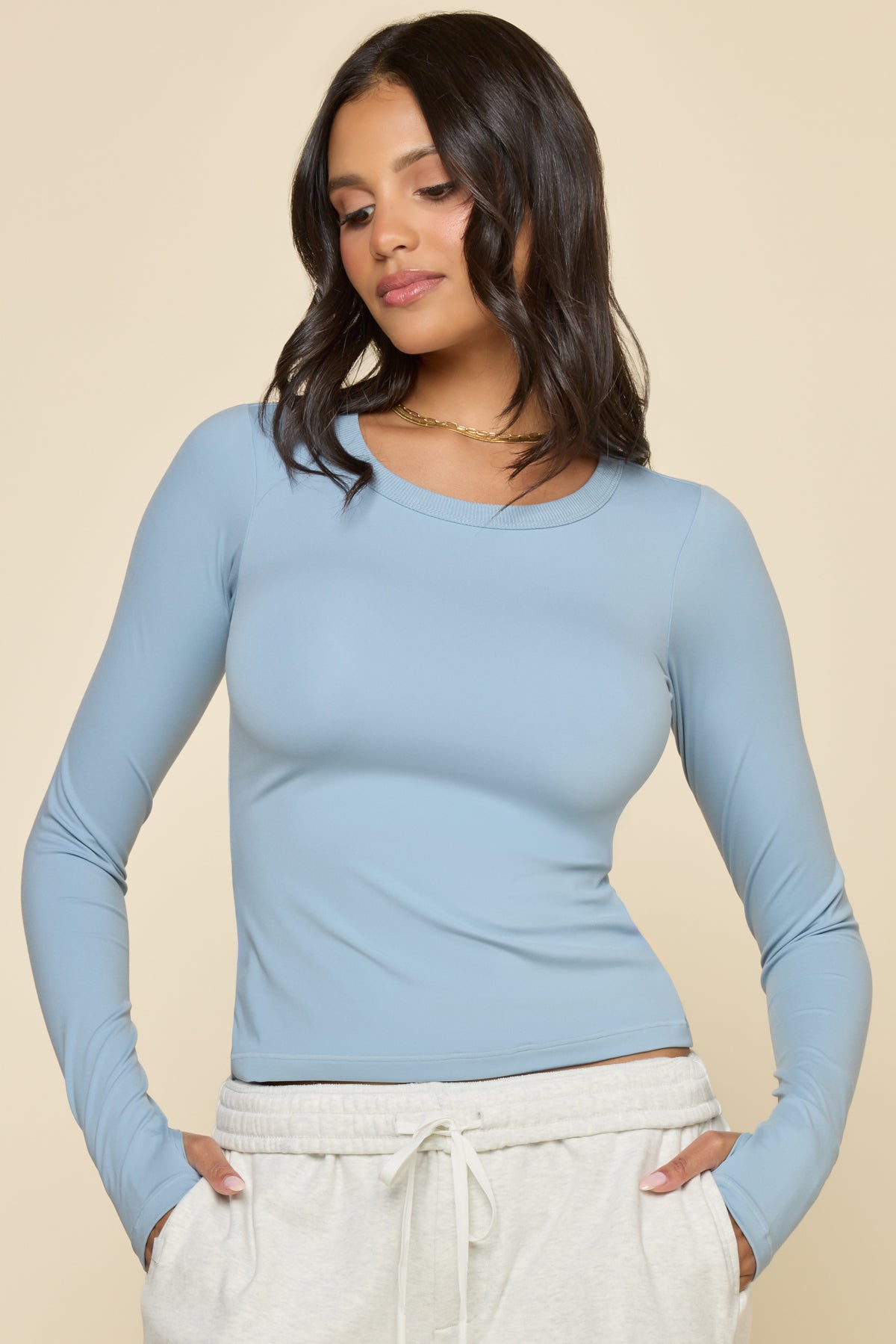 Call Me Baby Reversible Long Sleeve Top - Blue Storm