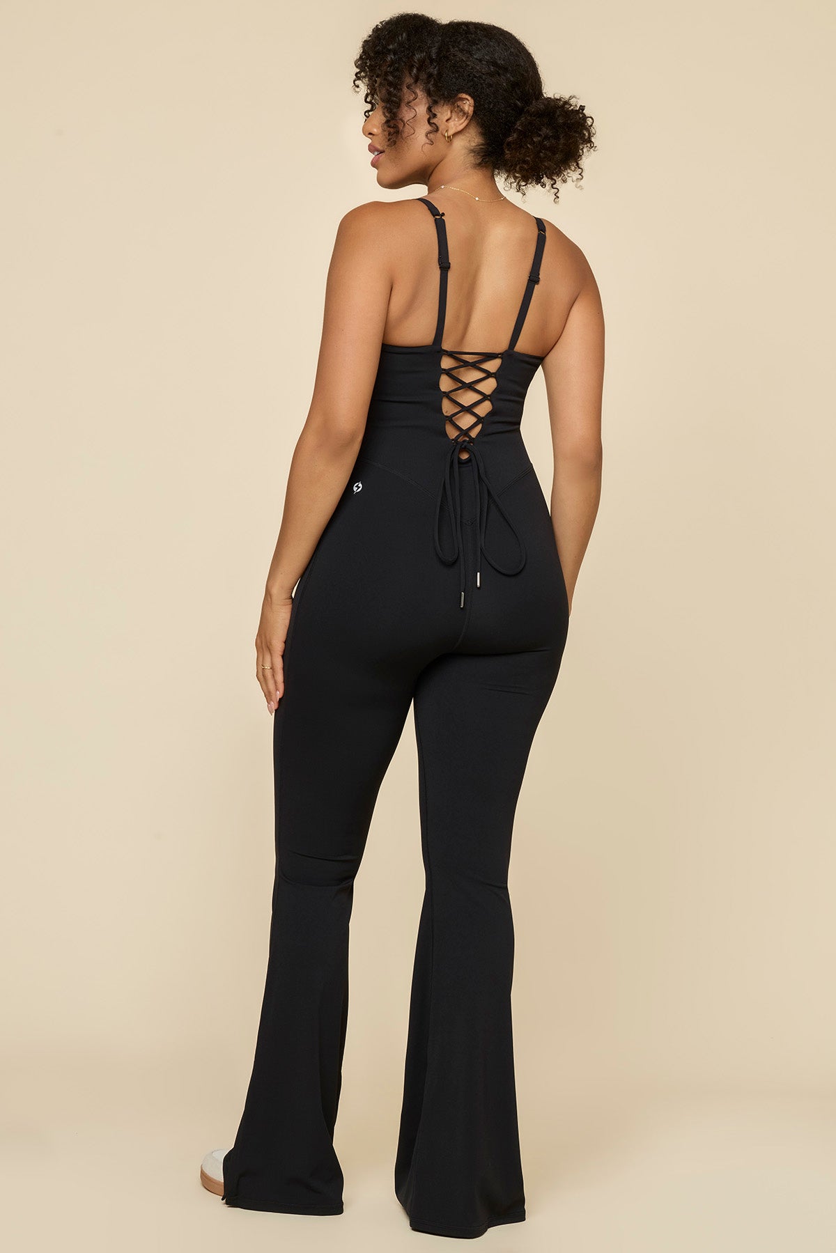 Oblada GERMAN JUMPSUITS F ブラック CINCH Cinch Up Flare Jumpsuit - Black – POPFLEX®