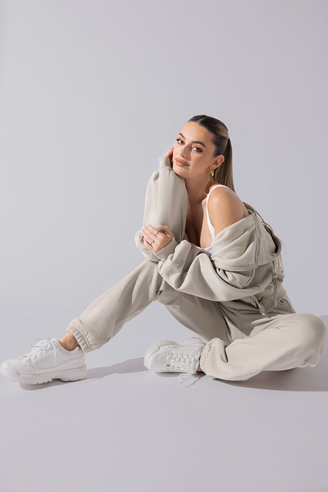 Cloud Rollover Sweatpant - Seashell – POPFLEX®