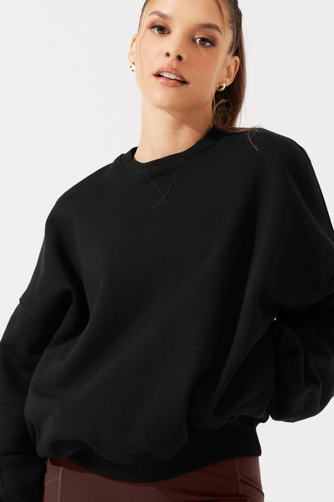 Cloud Crewneck Sweater - Black – POPFLEX®