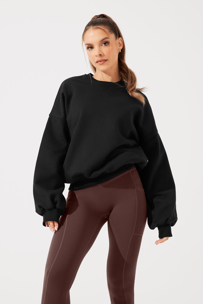 Cloud Crewneck Sweater - Black – POPFLEX®