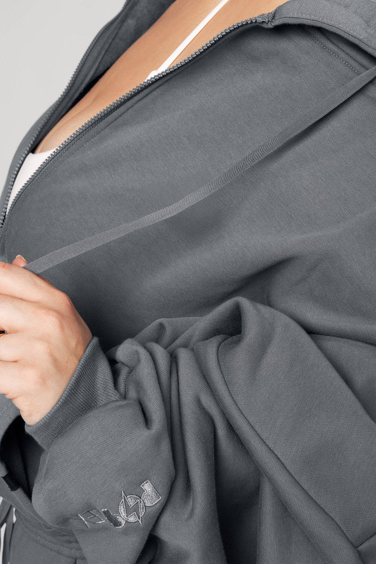 Zip Cloud Hoodie - Smoke