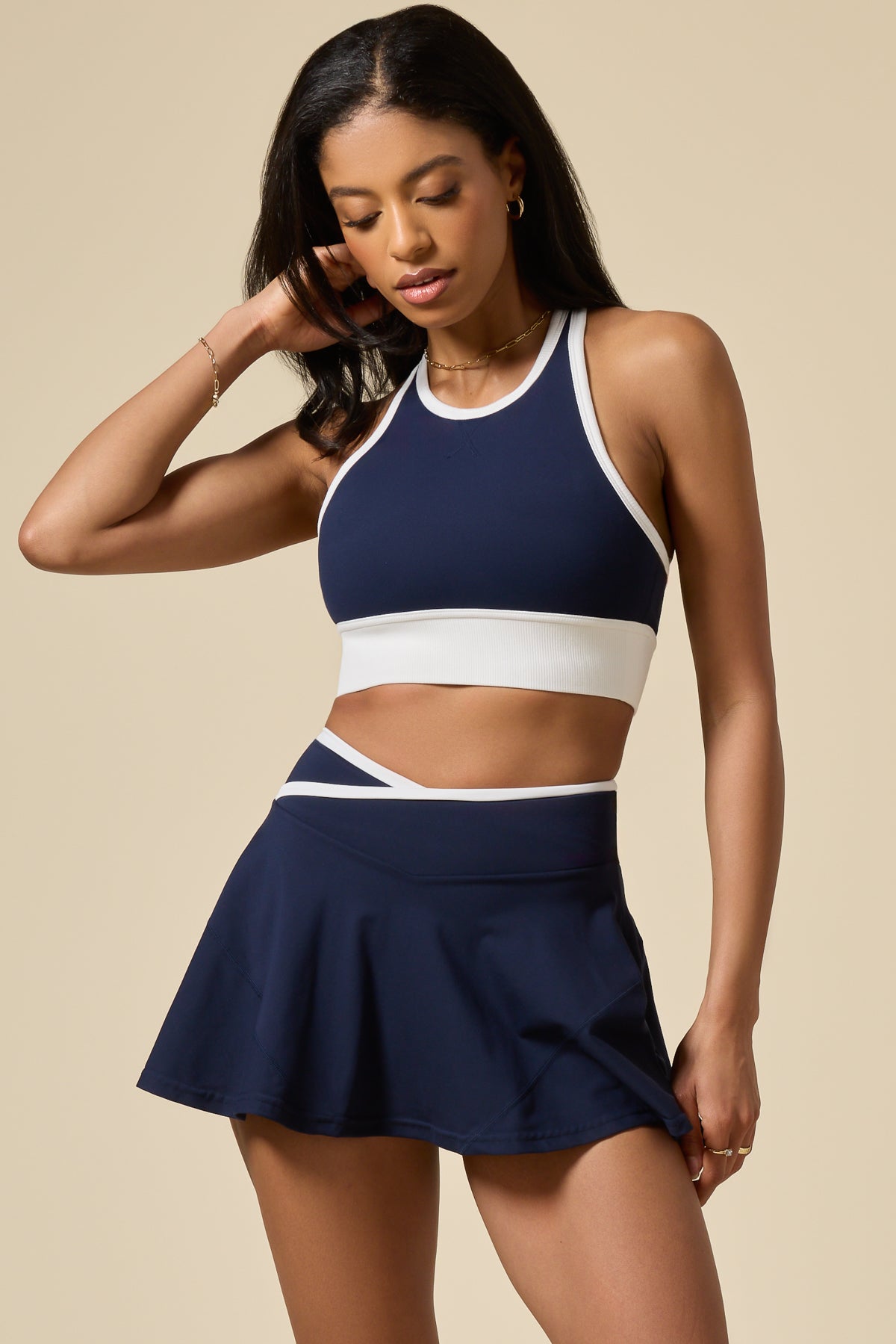 Crisscross Hourglass® Twirl Skort - Cosmic Navy Contrast
