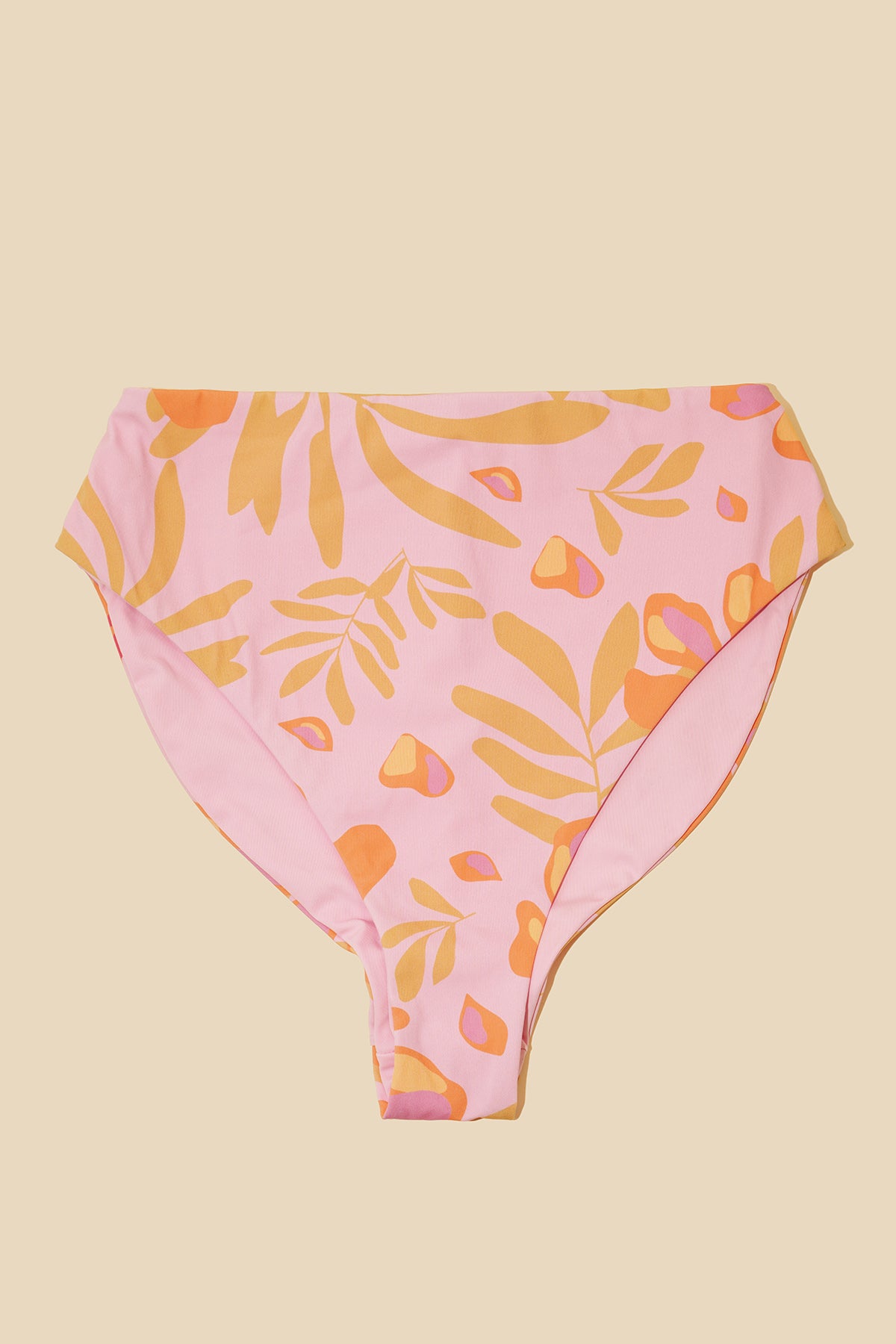 High Tide Reversible Cheeky Bikini Bottom - Pink Tropics