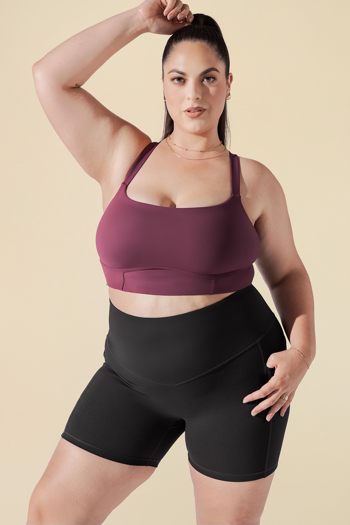 Daphne Corset Crop Top - Plum
