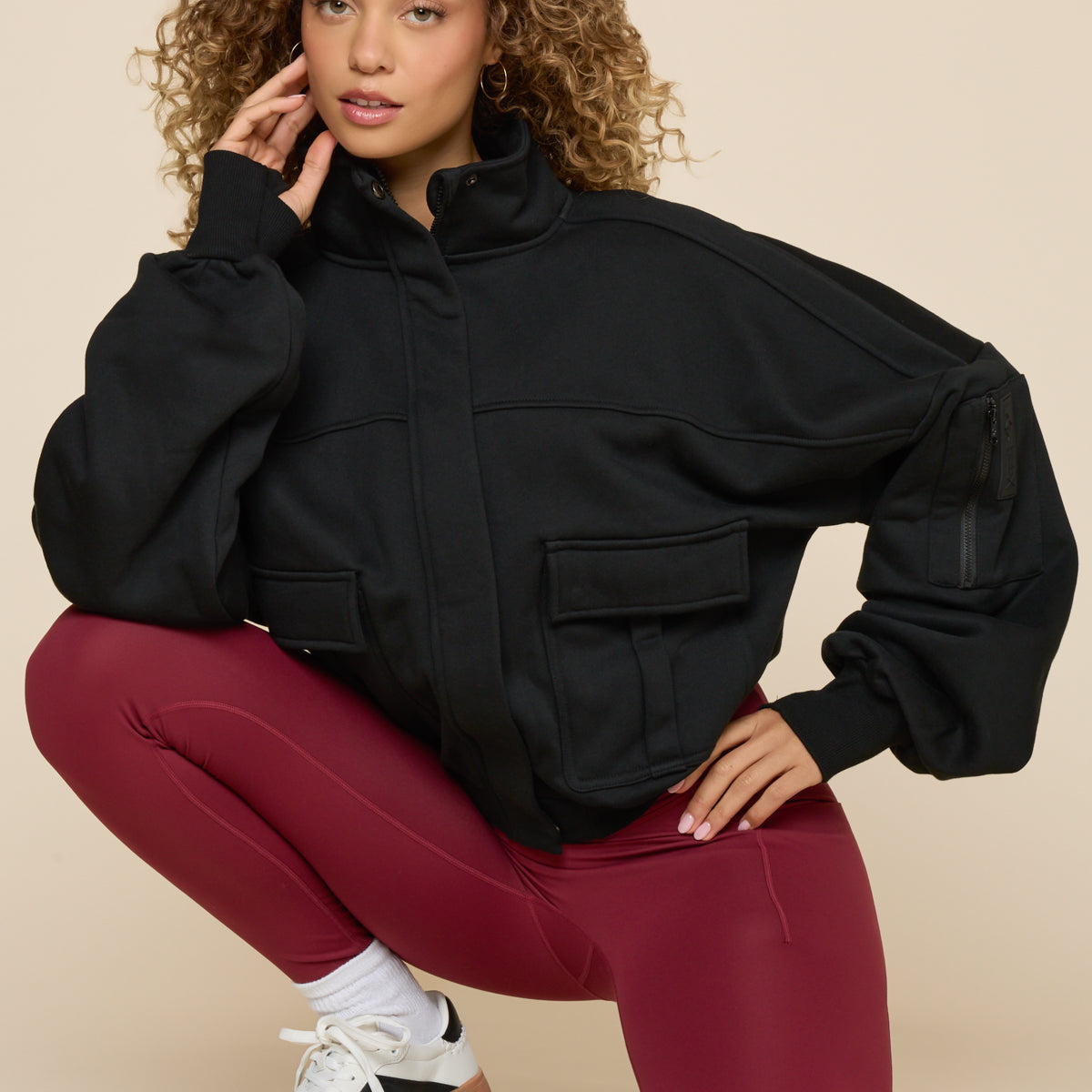 Cloud Bomber Jacket - Black – POPFLEX®
