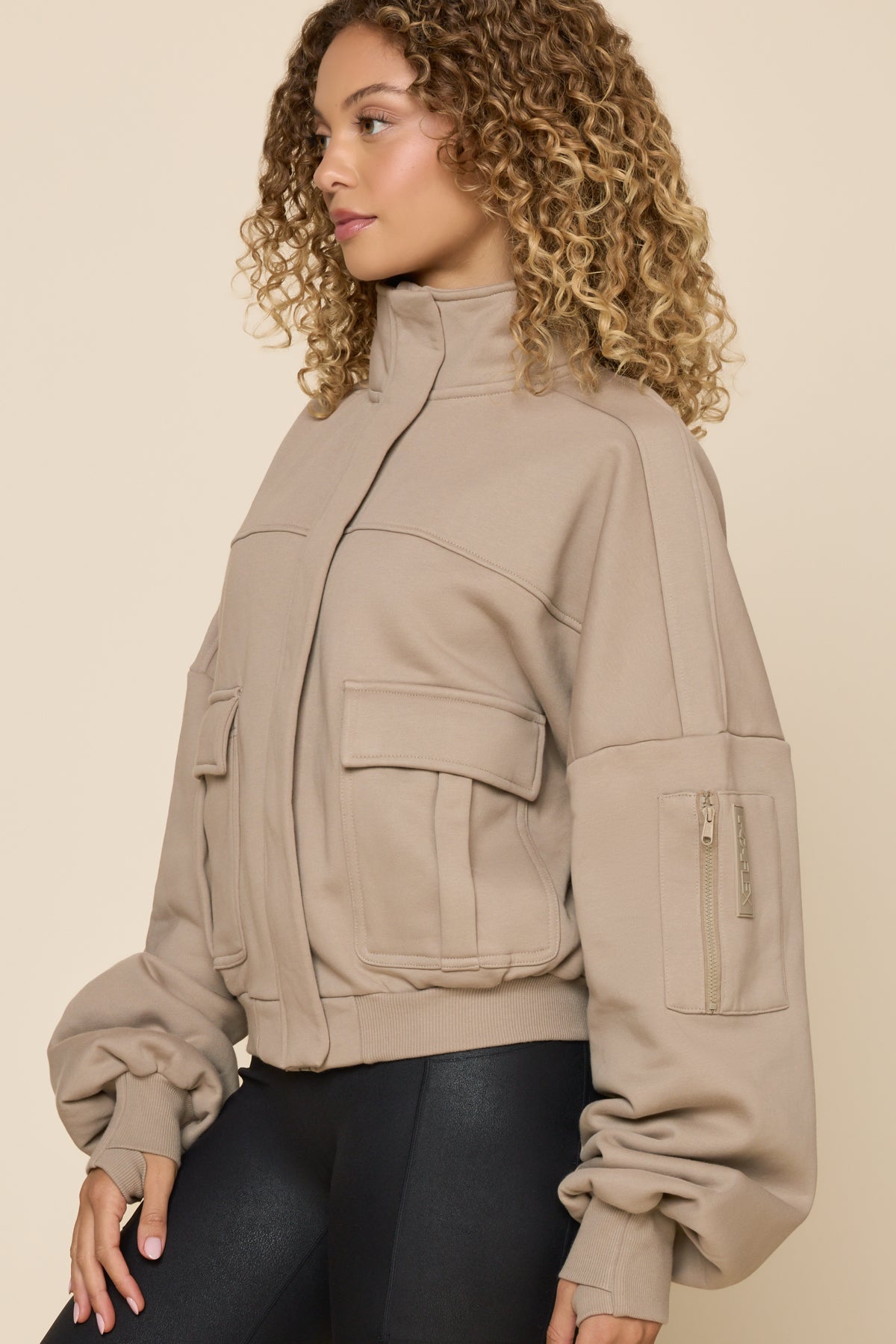 TAUPE/トープ/Diamond Pattern Bomber Jacket TAUPE/トープ/Diamond Pattern Bomber Jacket Buy Taupe Smart