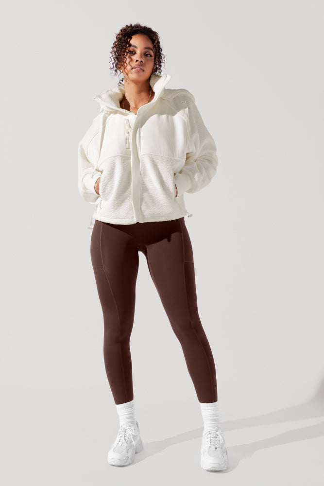 Inner Fleece Beige Fleece Leggings Jual GRIMELANGE Marshall Cotton