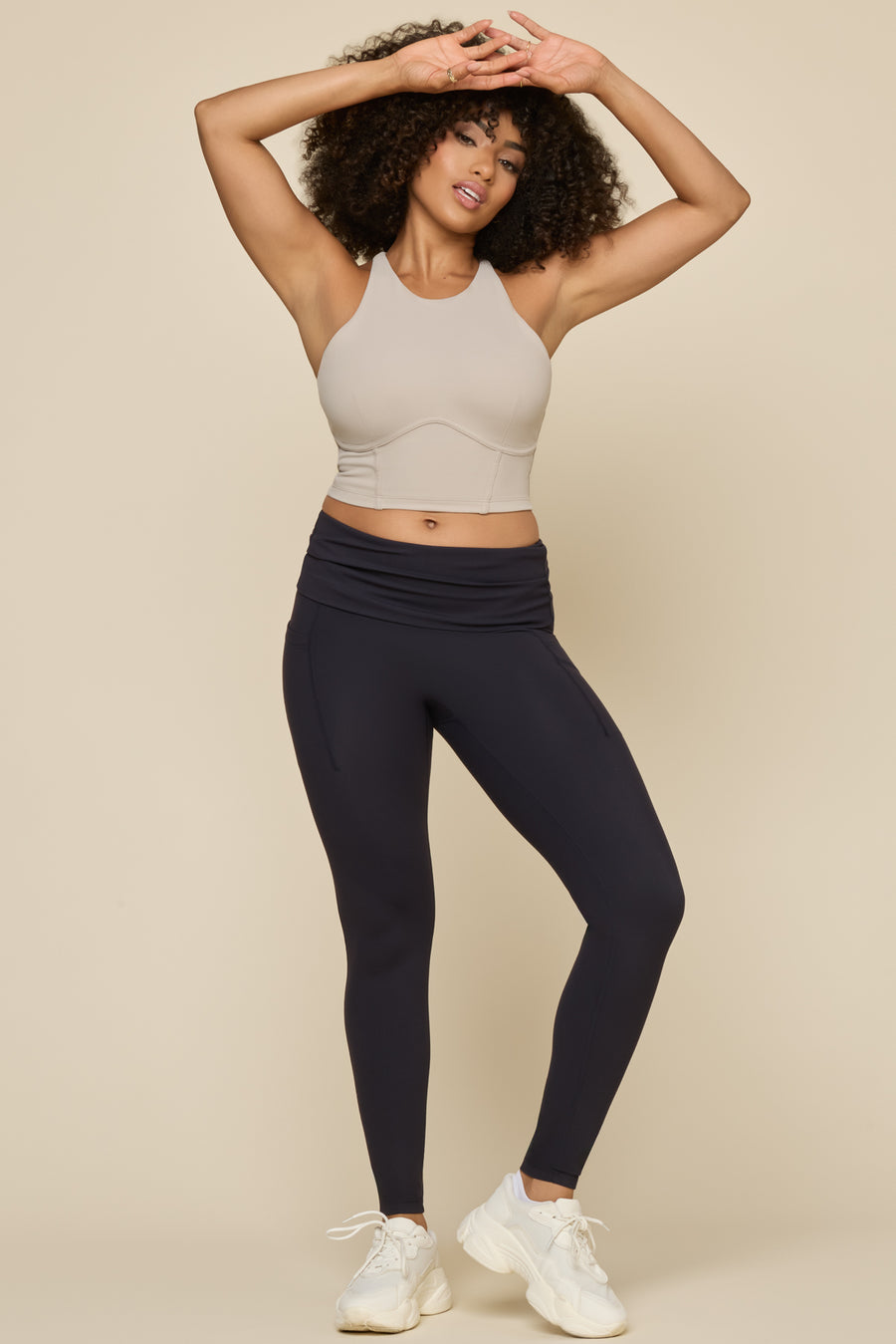 Foldover Legging - Cool Black