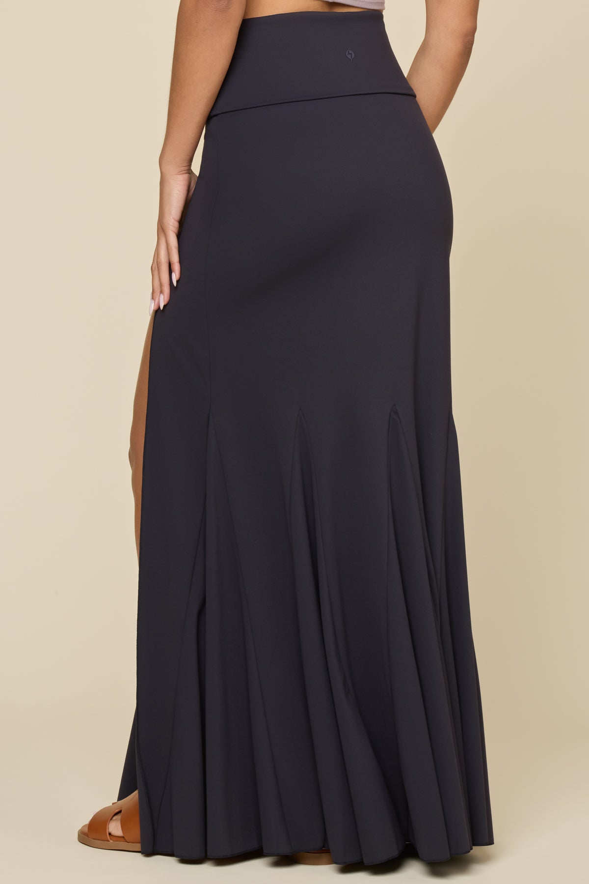 Foldover Mermaid Maxi Skirt - Cool Black – POPFLEX®