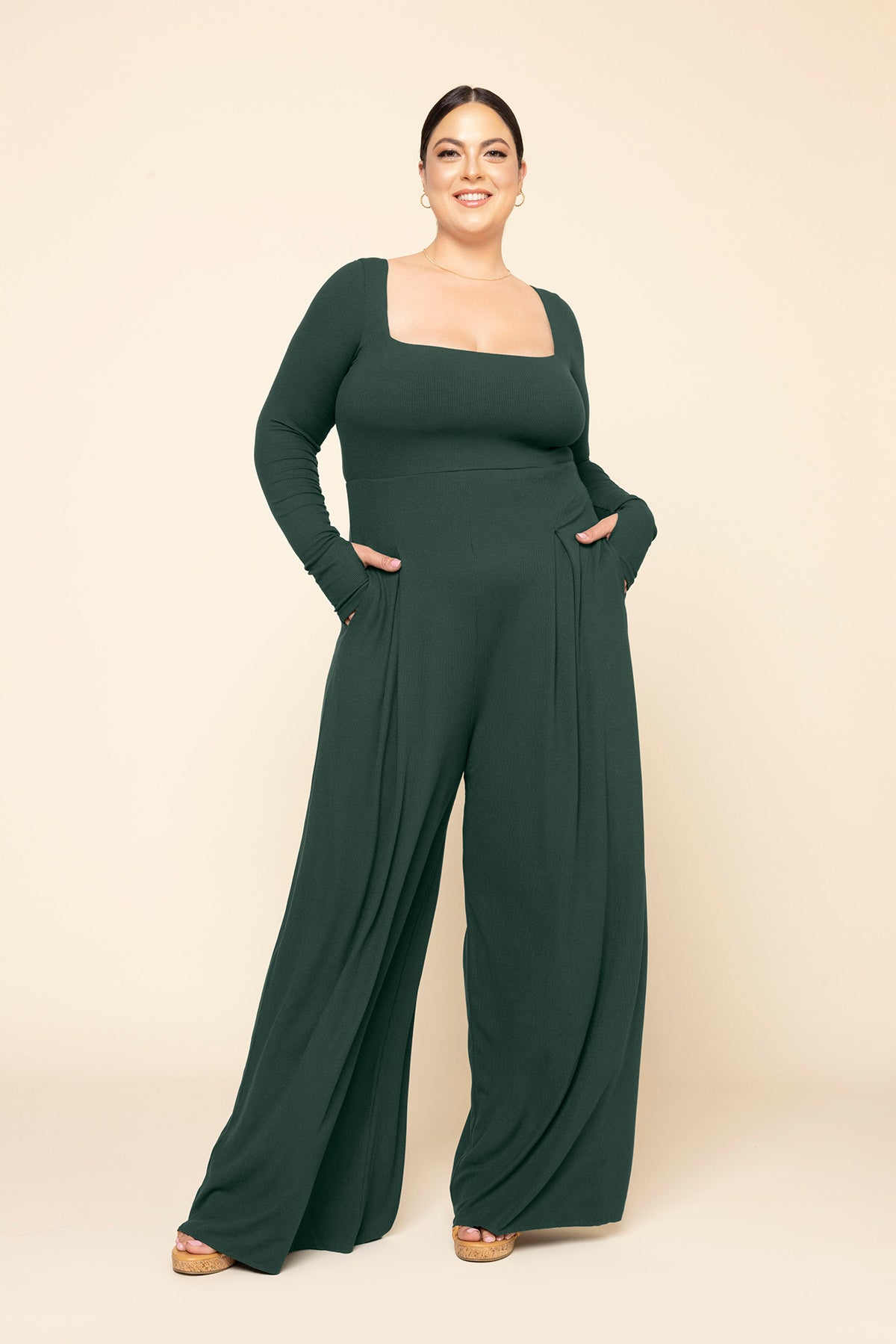 Go Flow Long Sleeve Jumpsuit Pine