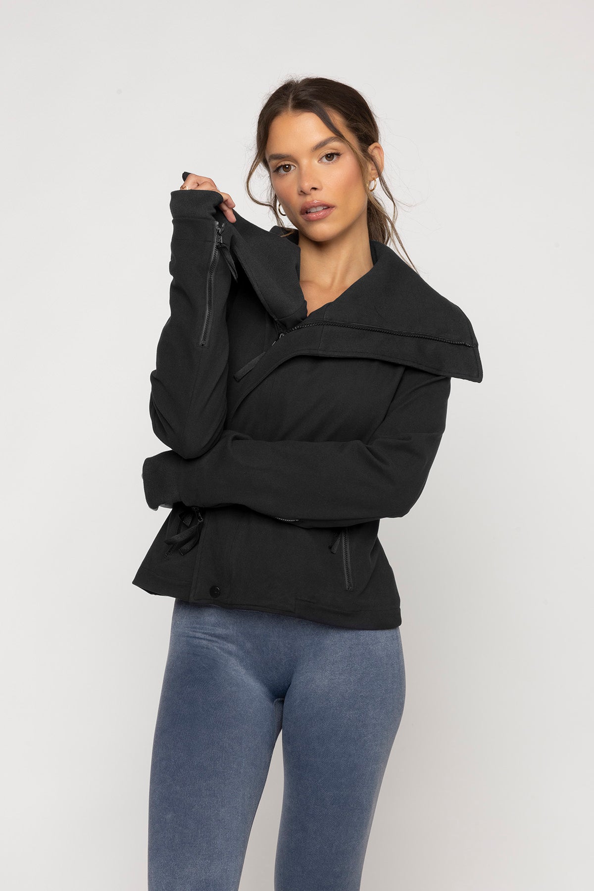 Motocross Girl Heart Ladies' Raglan Sleeve Warmup Jacket