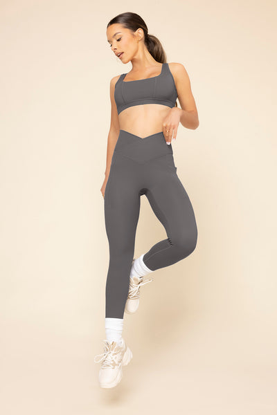 Crisscross Hourglass® Legging with Pockets - Slate – POPFLEX®