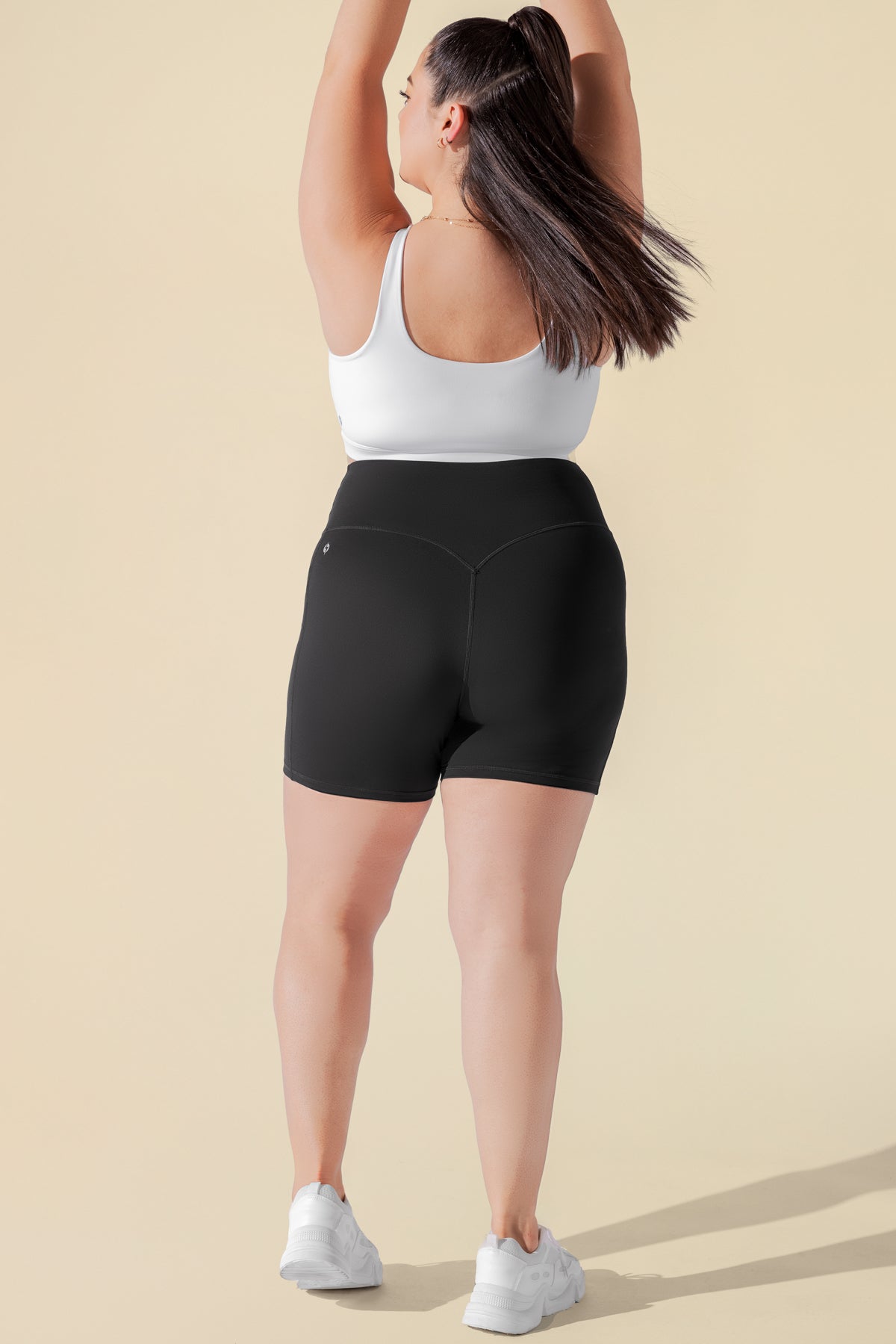 Crisscross Hourglass® Midi Short with Pockets - Black – POPFLEX®