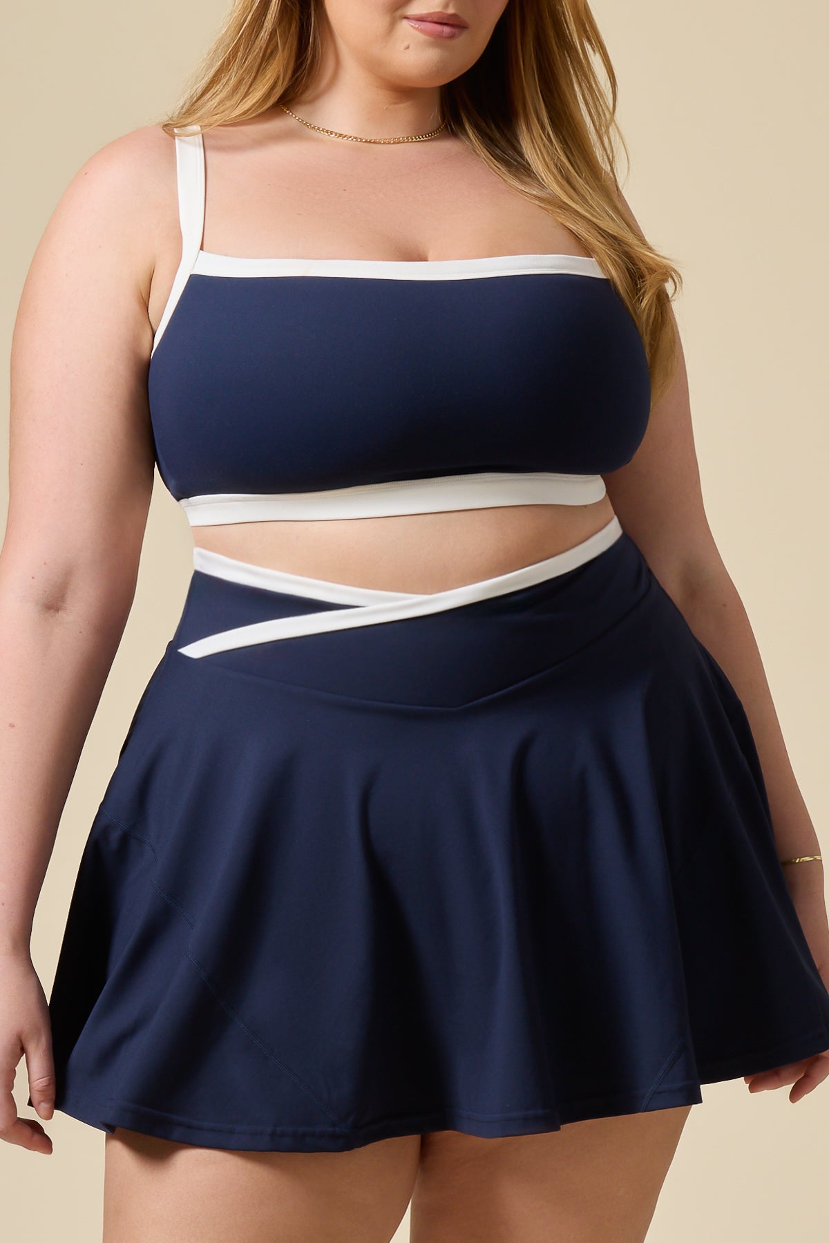 Crisscross Hourglass® Twirl Skort - Cosmic Navy Contrast