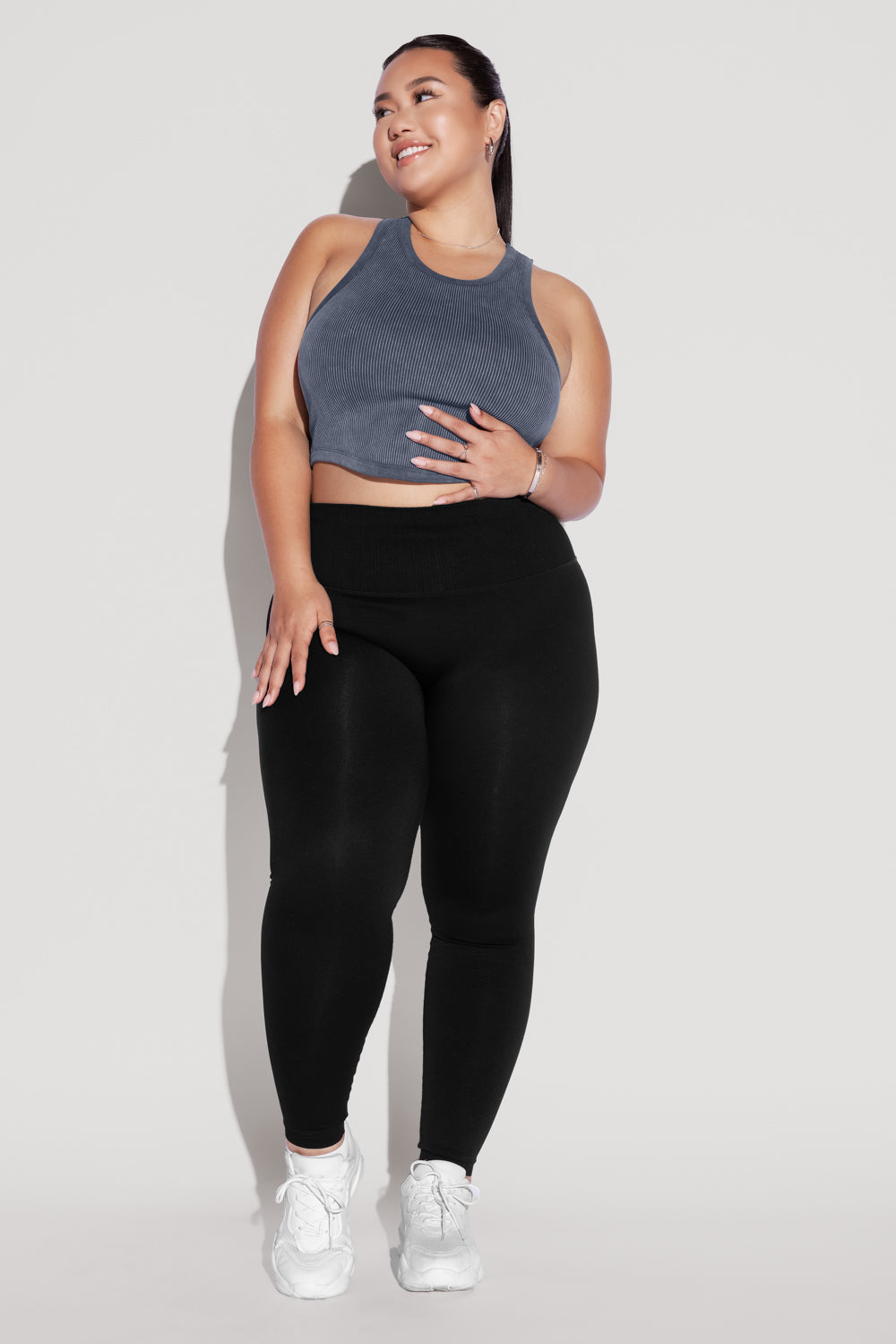 Pop Fit Stella Floral Plus Size Workout Yoga Leggings Pockets 3X