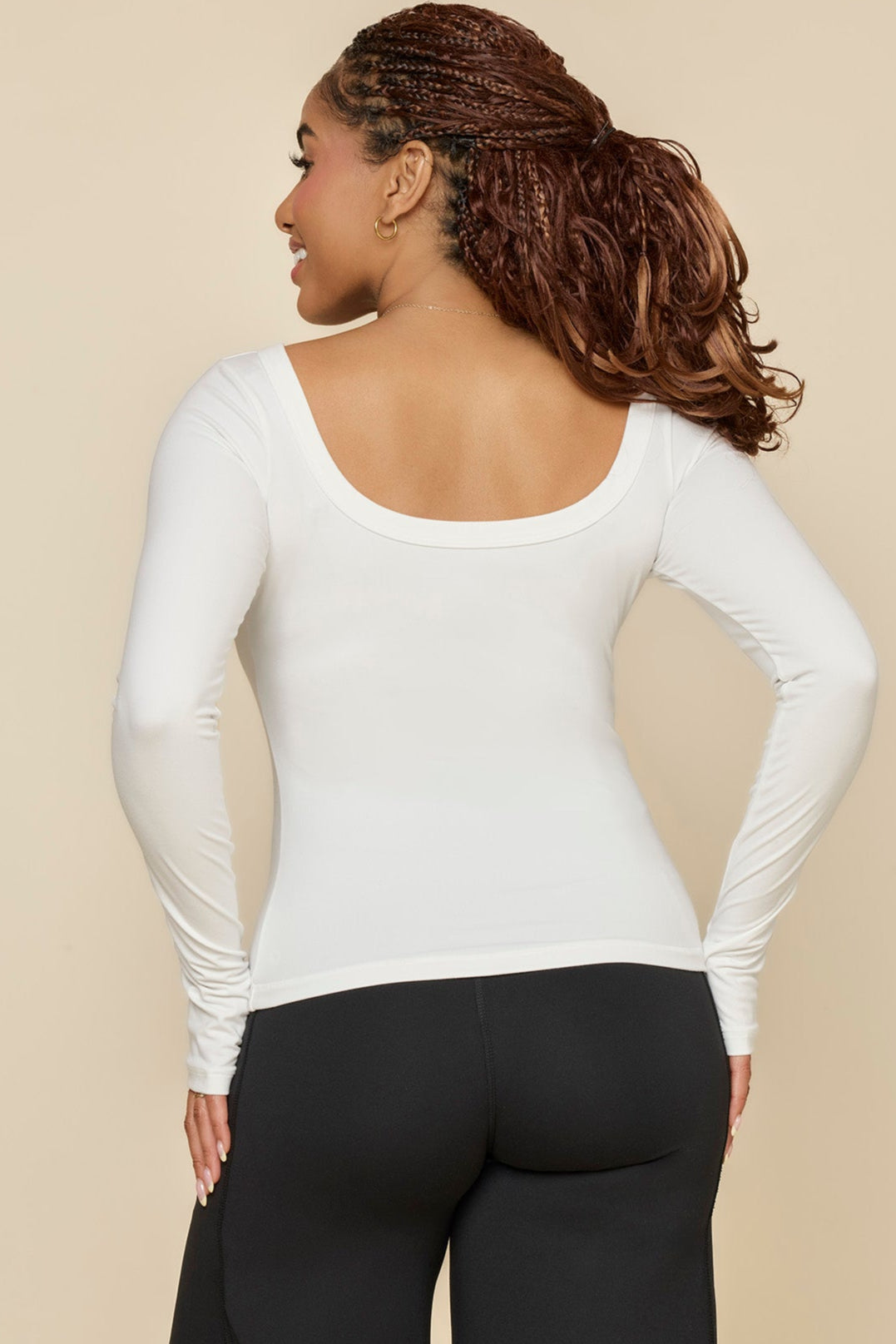 Your Favorite Reversible Long Sleeve Top - White – POPFLEX®