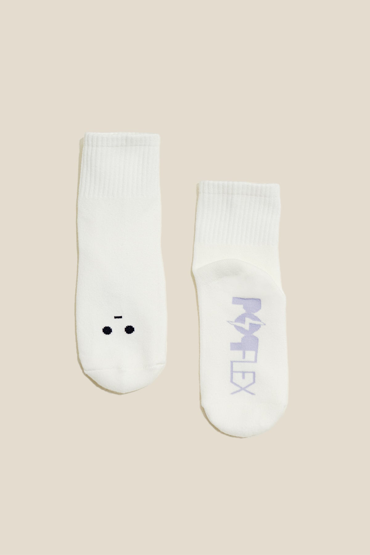 Mixed Emotions Crew Socks - Meh Face