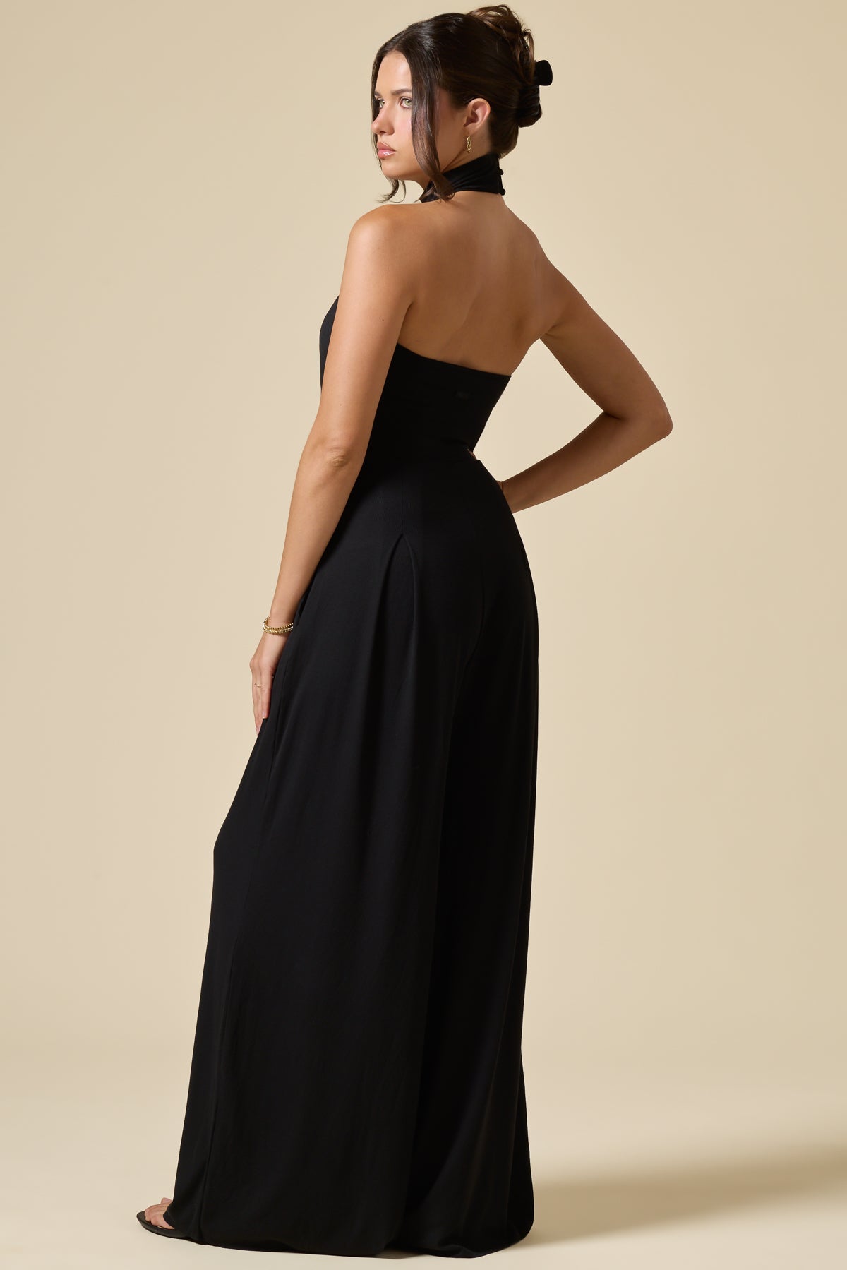 Mockneck Go With The Flow Jumpsuit - Black